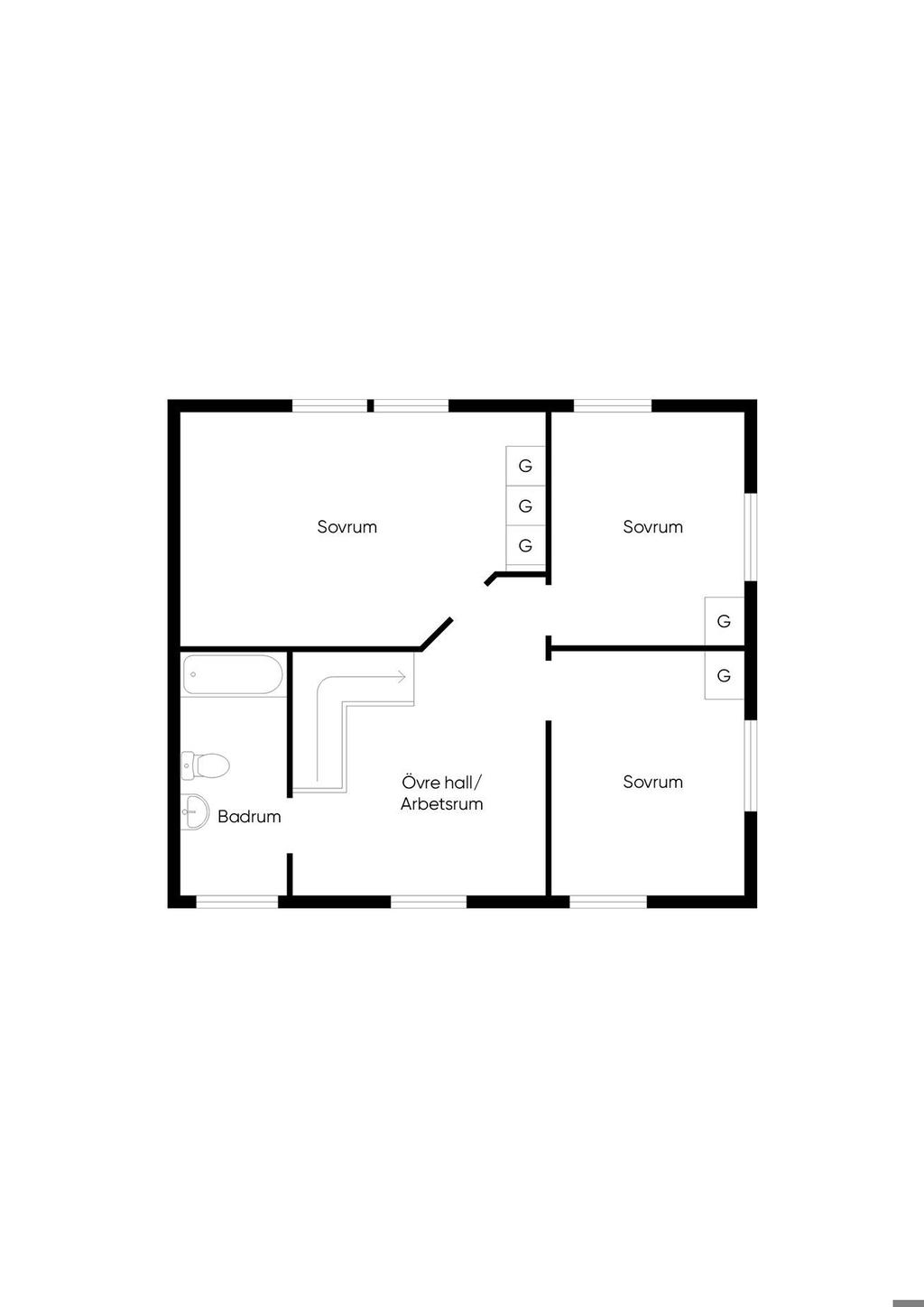 Planlösning övre plan