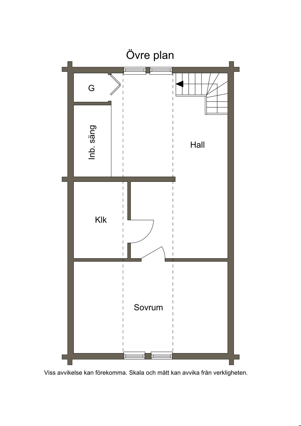 Planlösning Övre plan