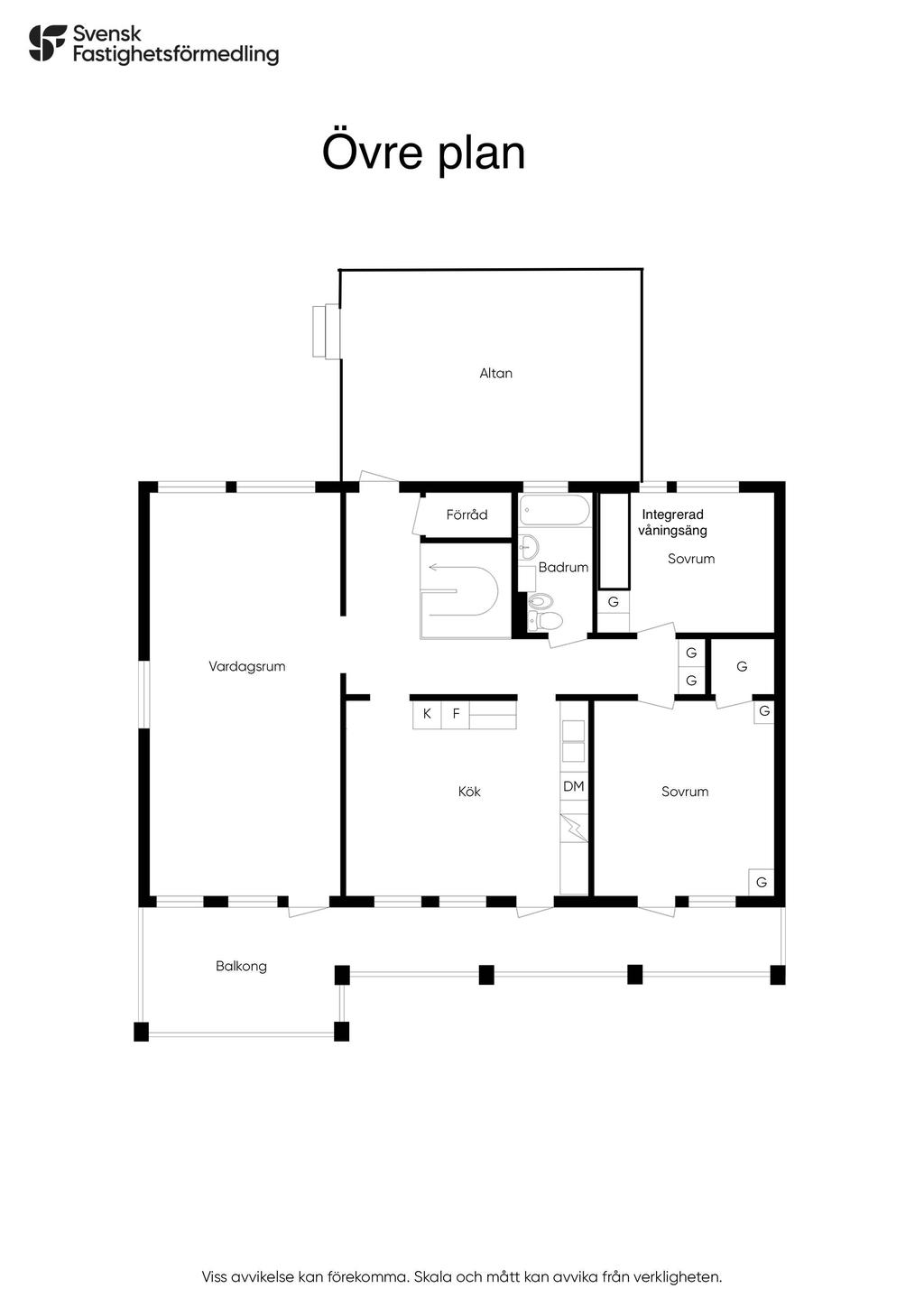Planritning - Övre plan