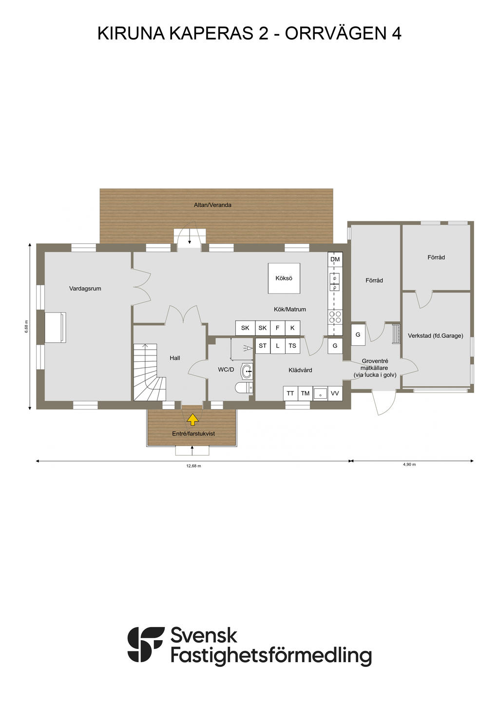 - ORRVÄGEN 4 - 2D - RITNING ENTRÉPLAN