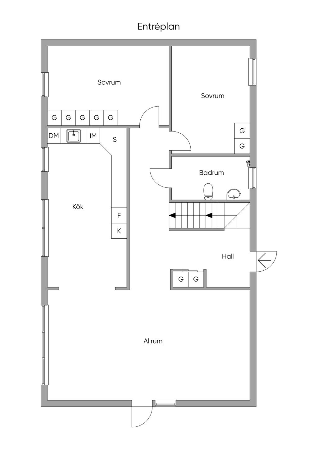 Planlösning entréplan