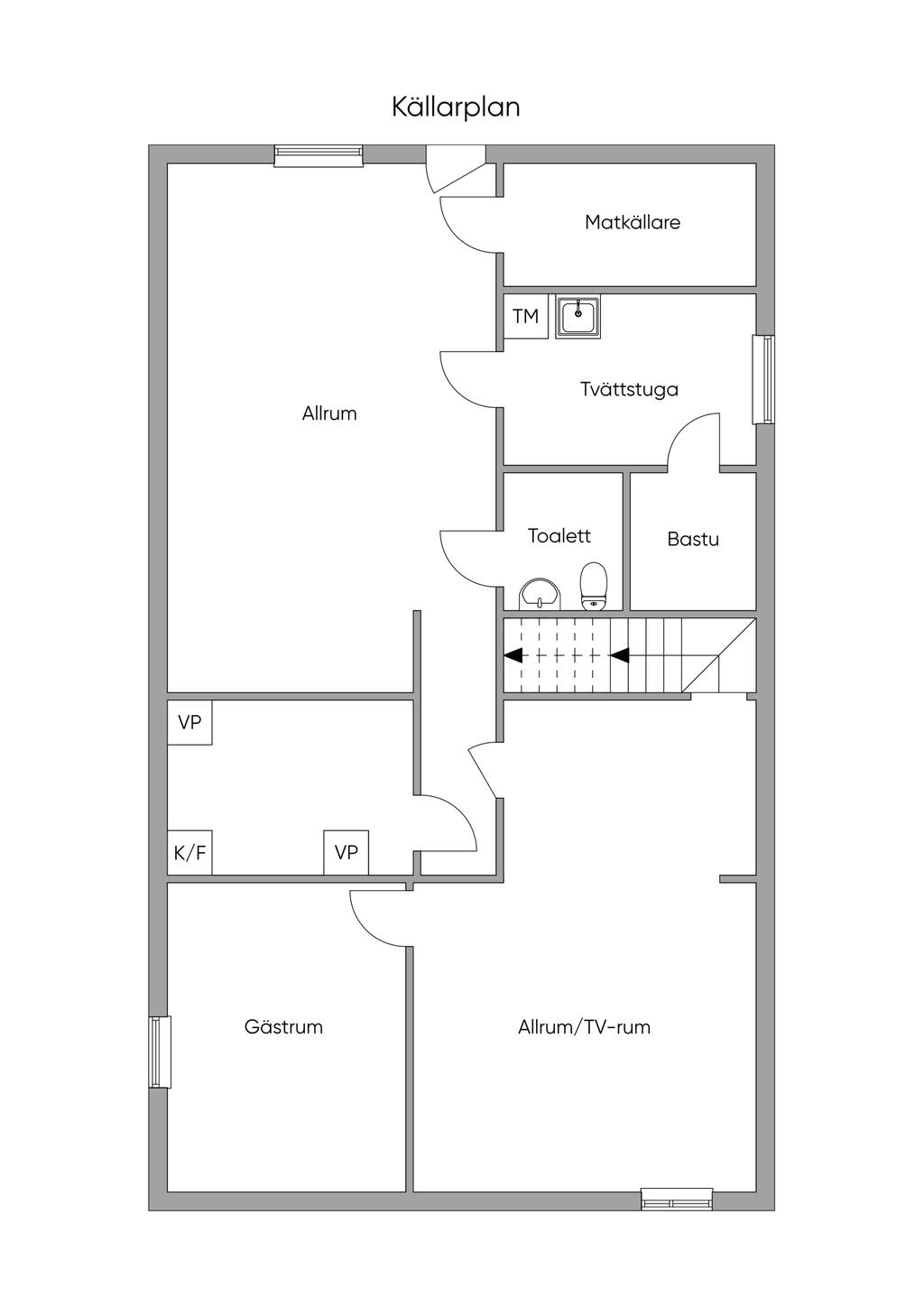 Planlösning källarplan