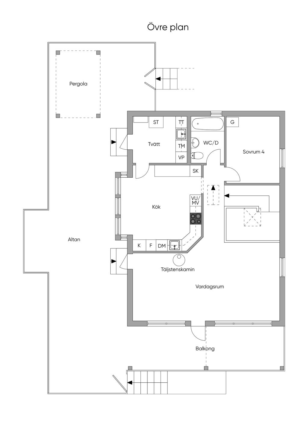 Övre plan, skiss