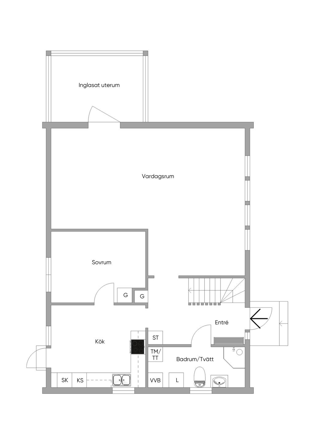 Planlösning entréplan.