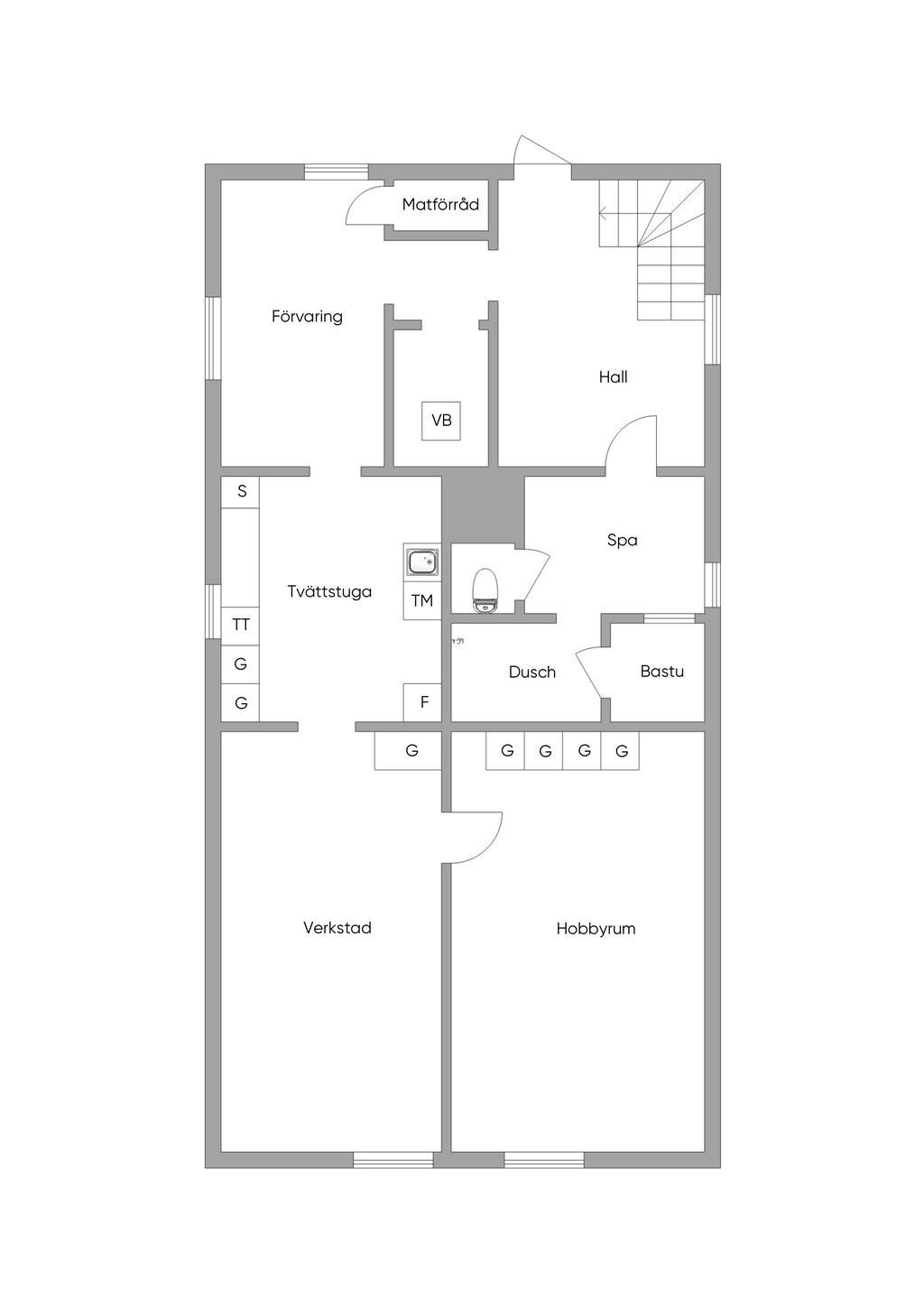 Planlösning källarplan