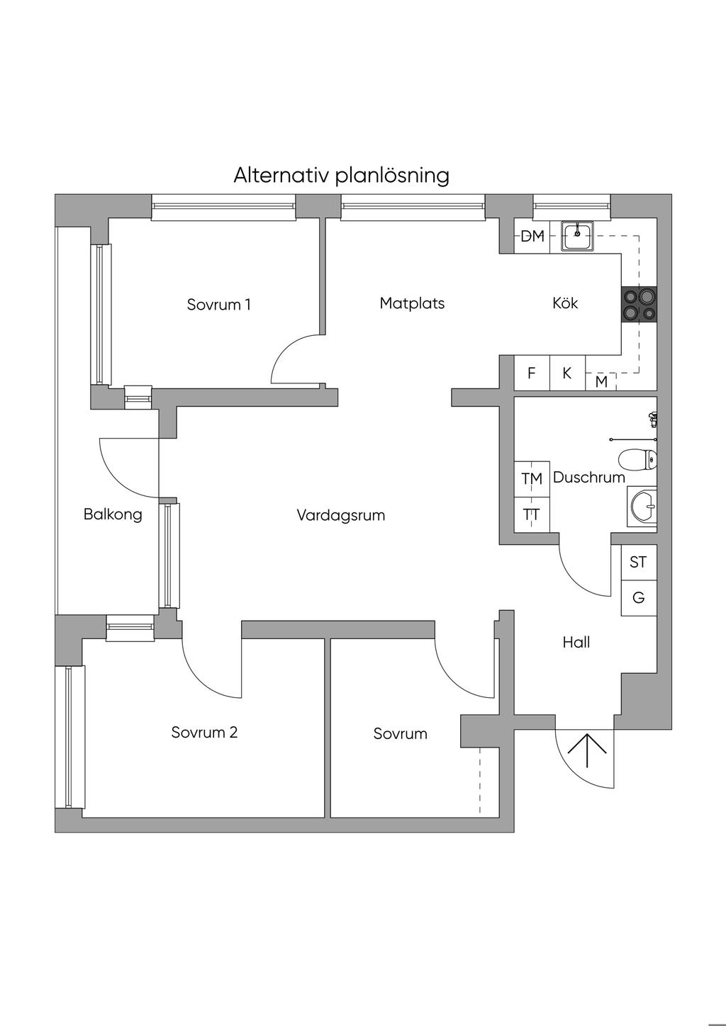 Alternativ planritning