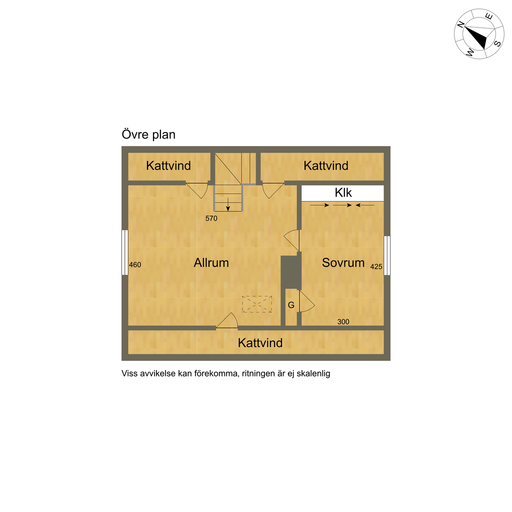 Planskiss; övre plan