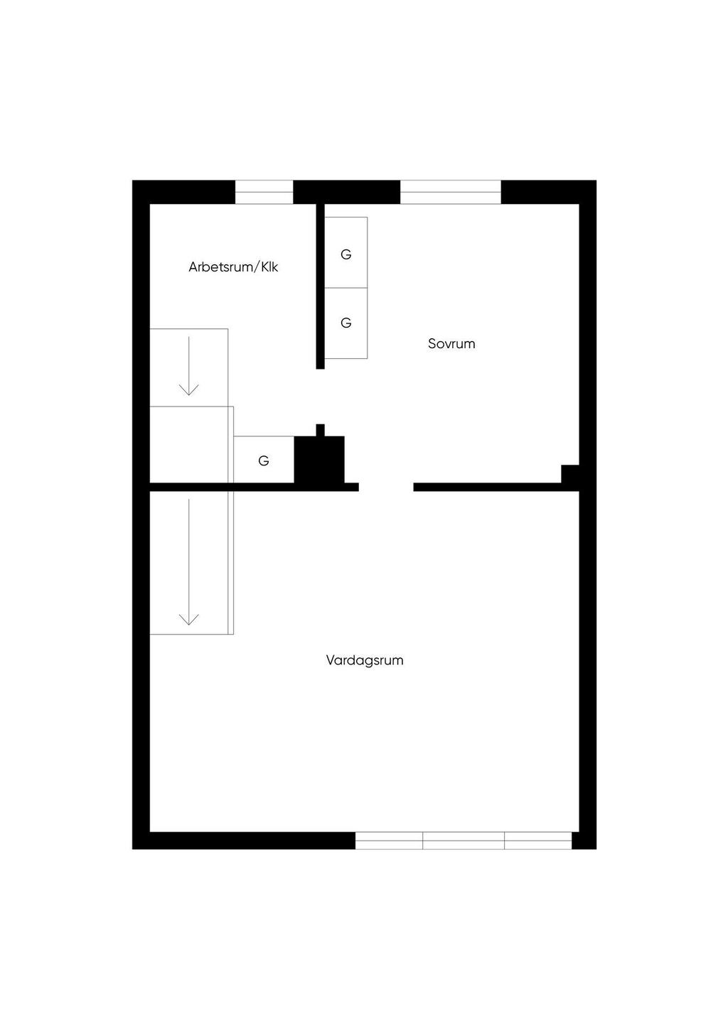 Planlösning Övre plan