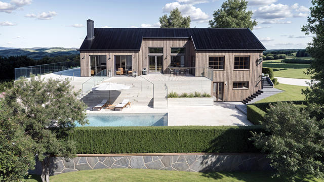 Exempelhus med pool