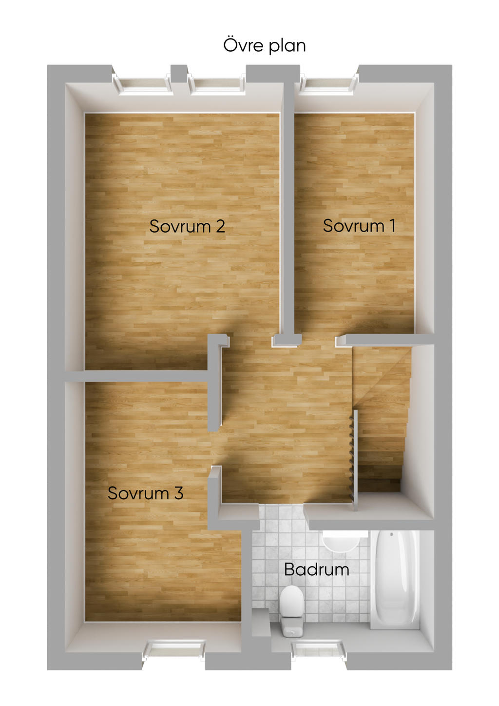Planlösning övre plan