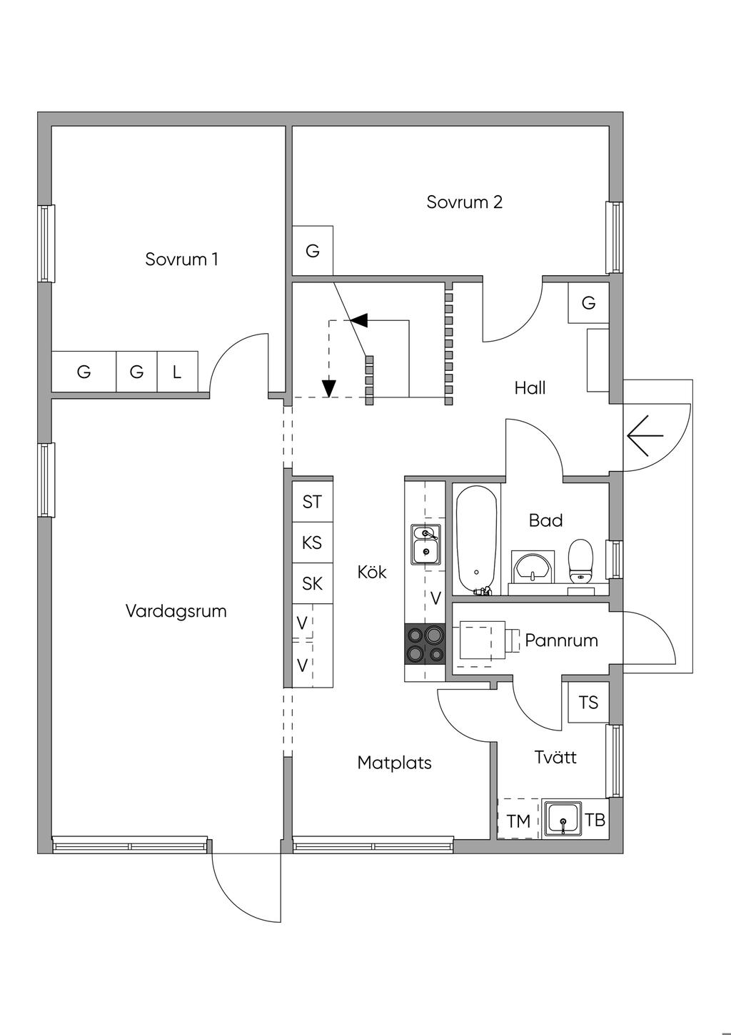 Planritning entréplan