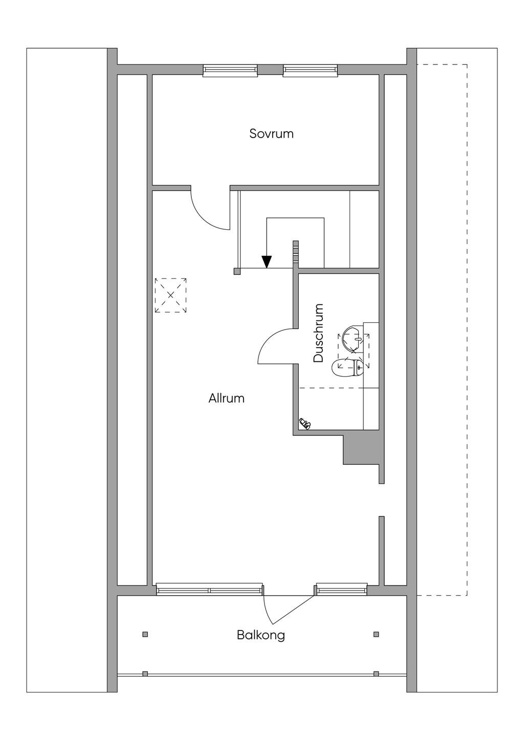 Planritning övre plan