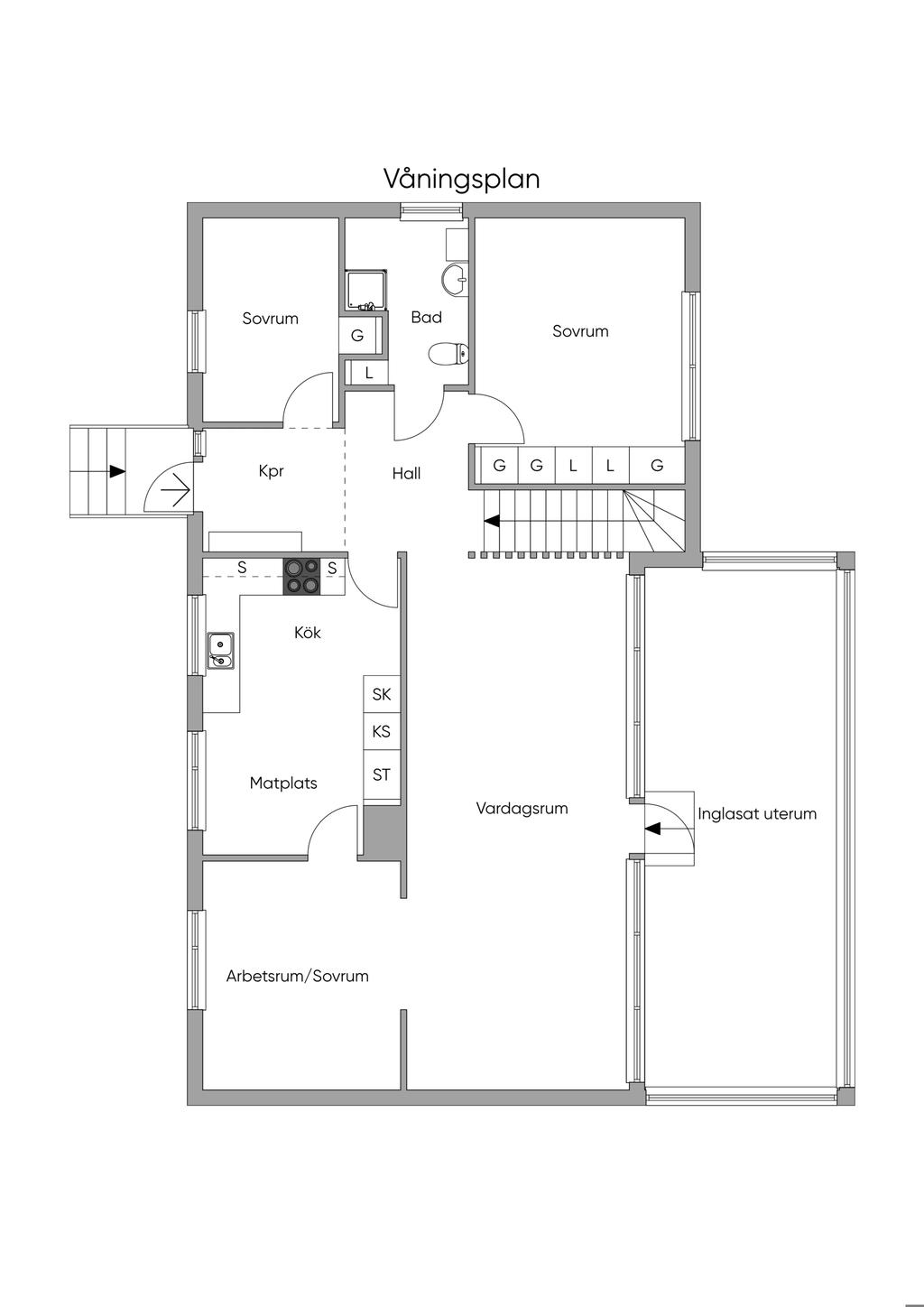 Planritning bottenplan