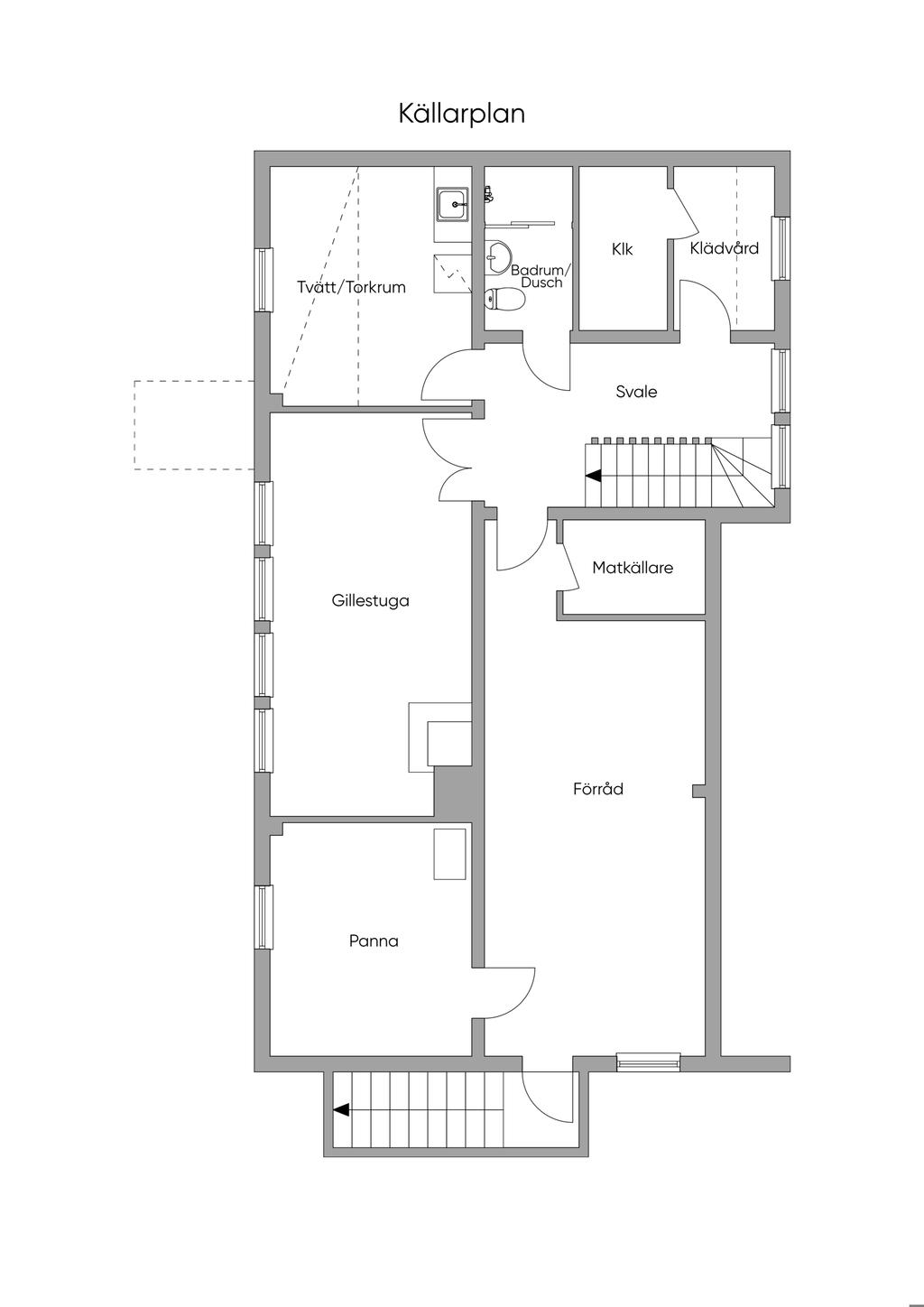 Planritning källarplan