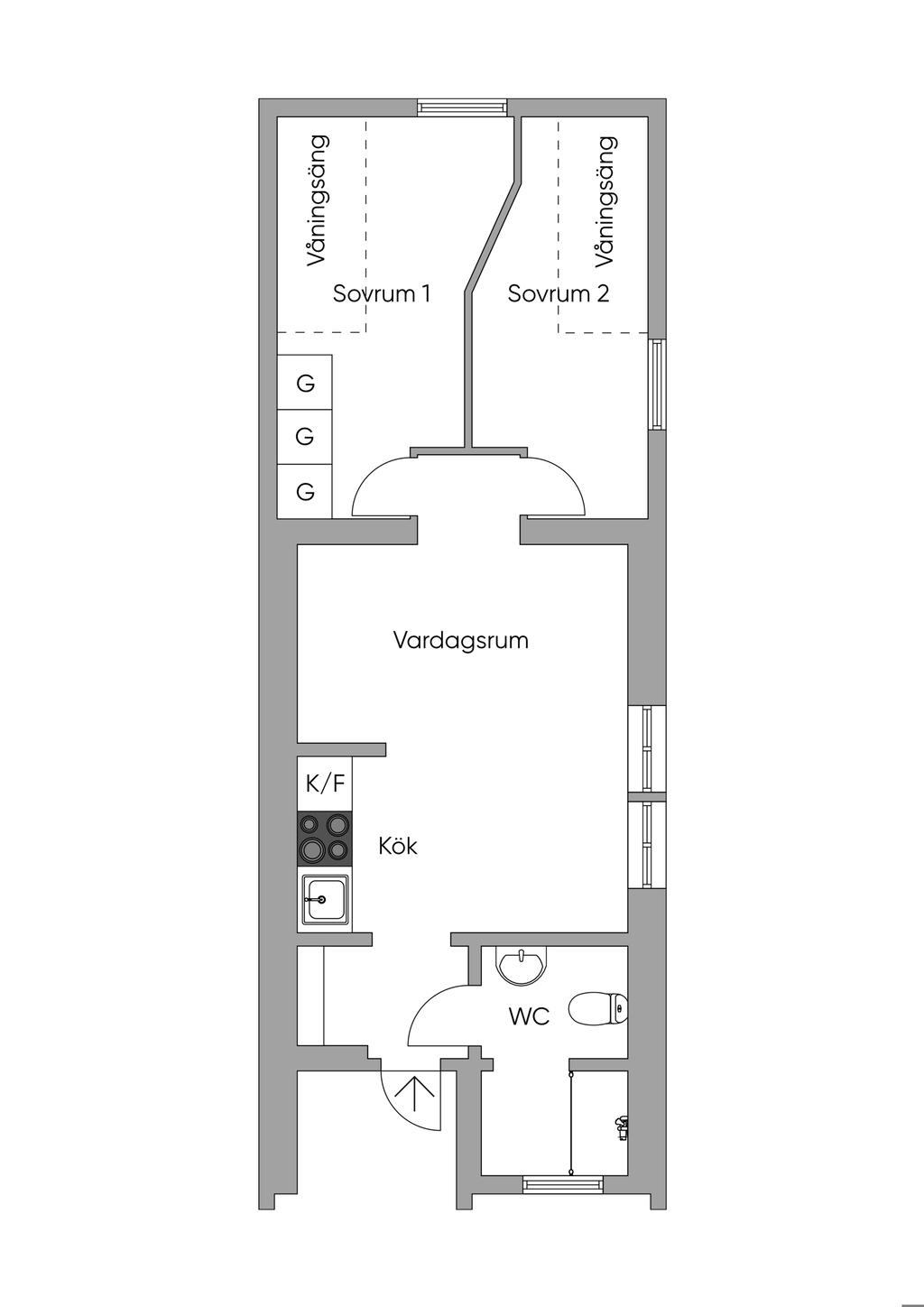 Planritning (ej skalenlig)