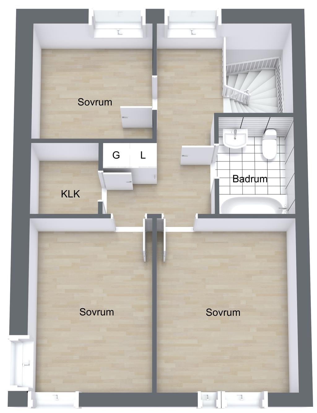 Övre plan.