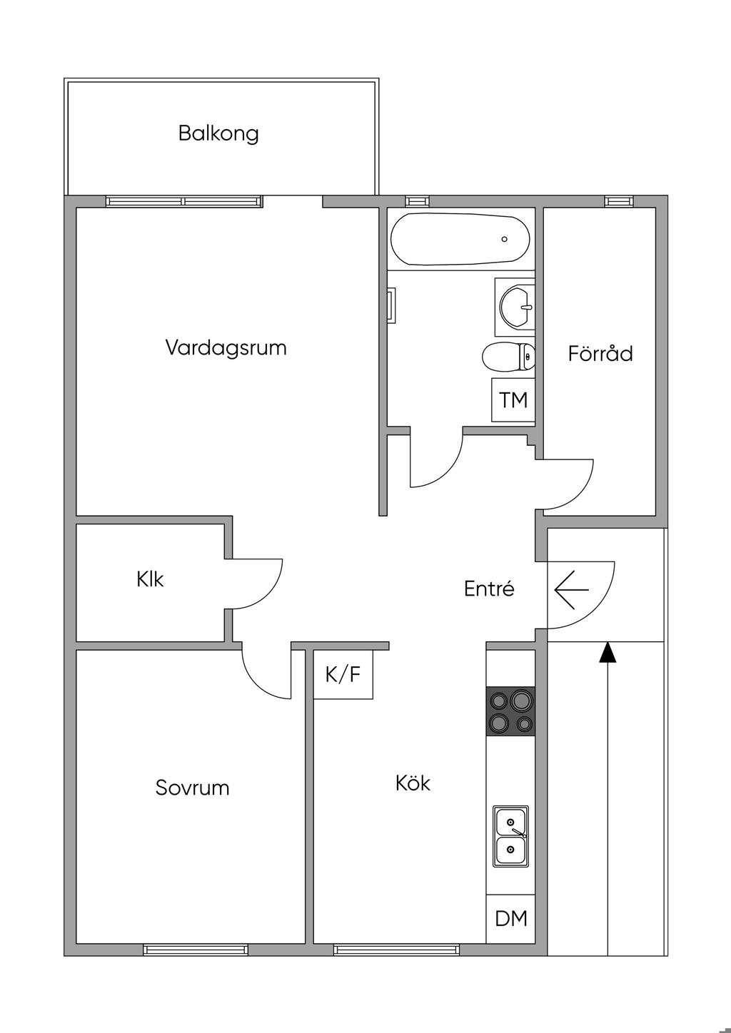 Planritning (ej skalenlig)