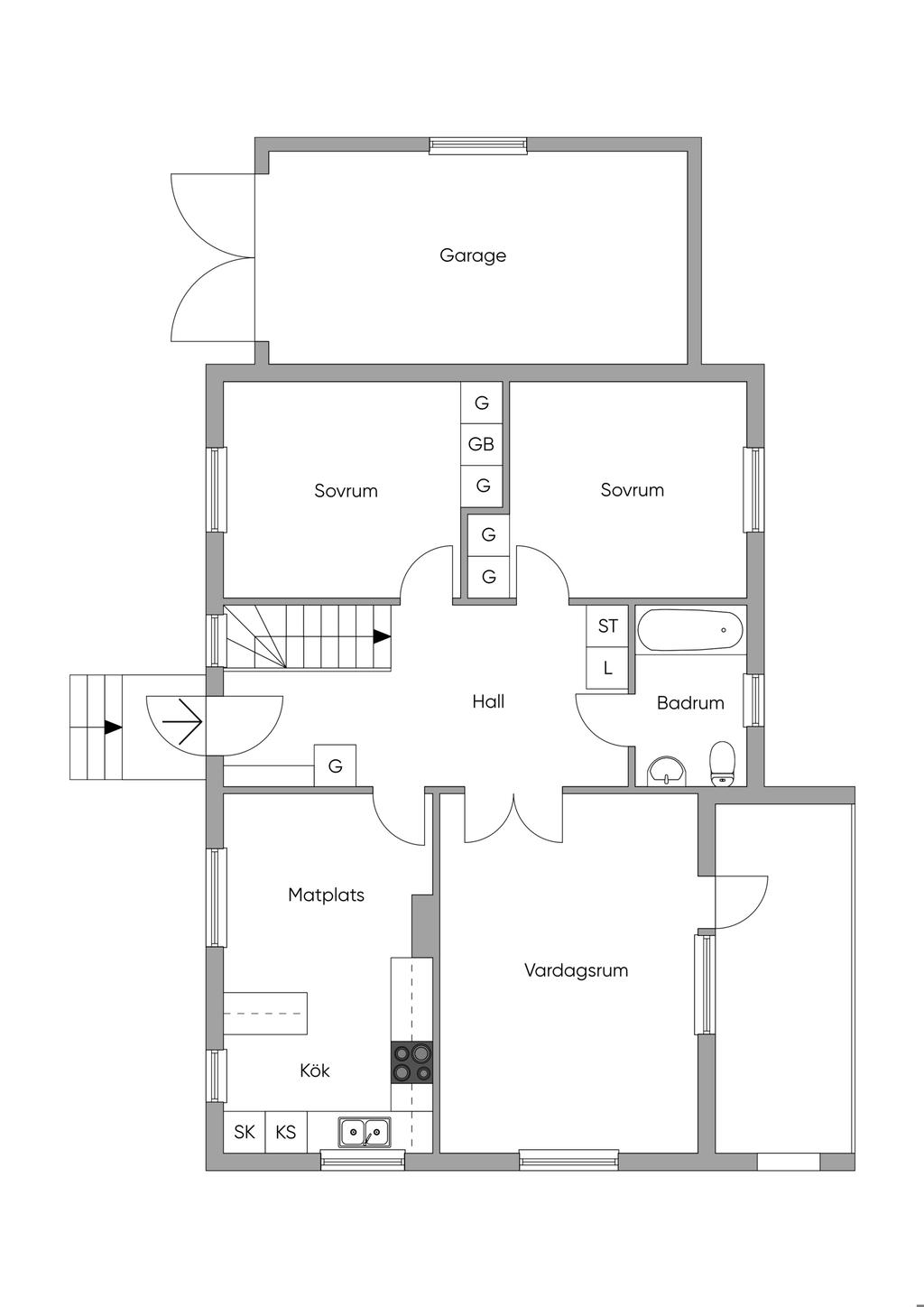 Planlösning entréplan