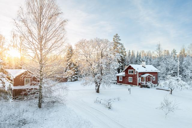 Lantlig boende med bostadshus, uthus och generös tomt