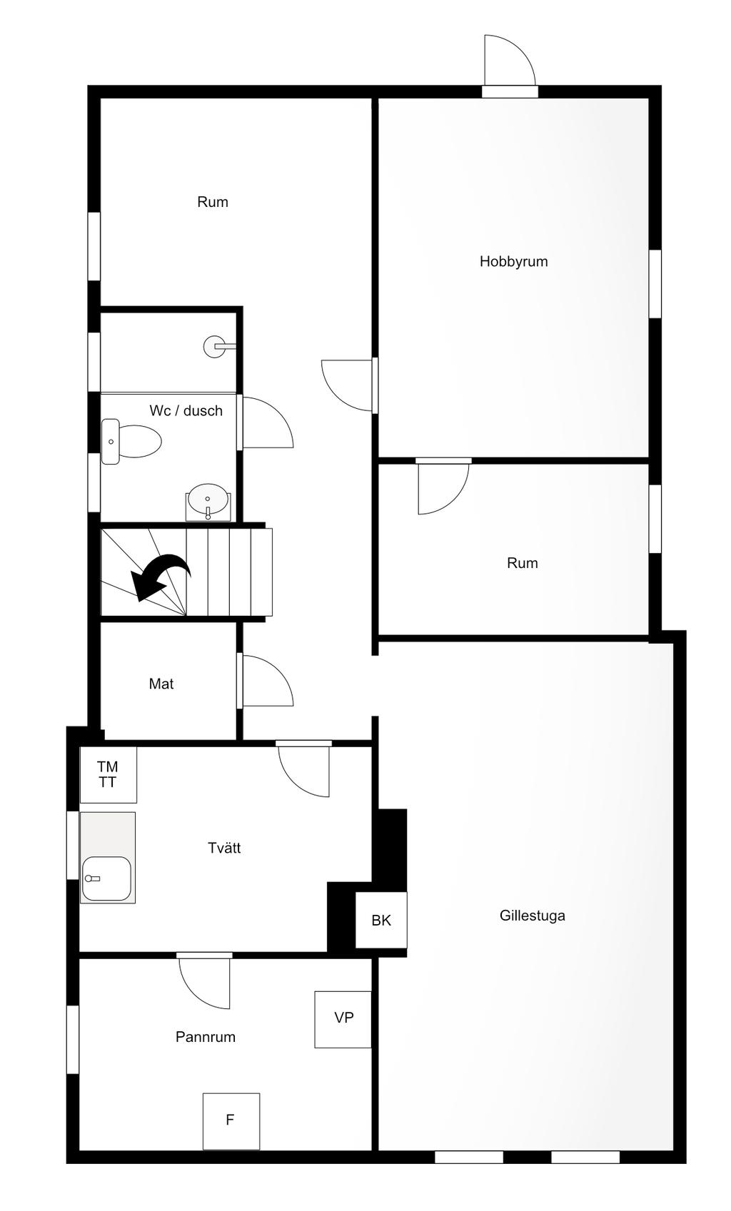 Planlösning källarplan