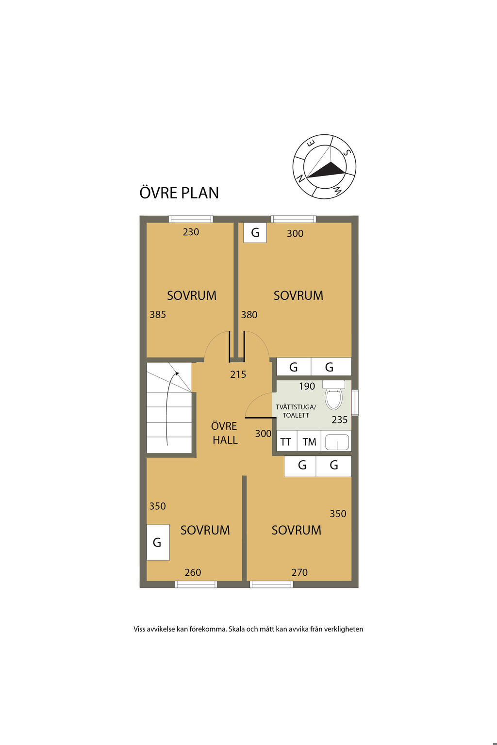 Planritning övre plan