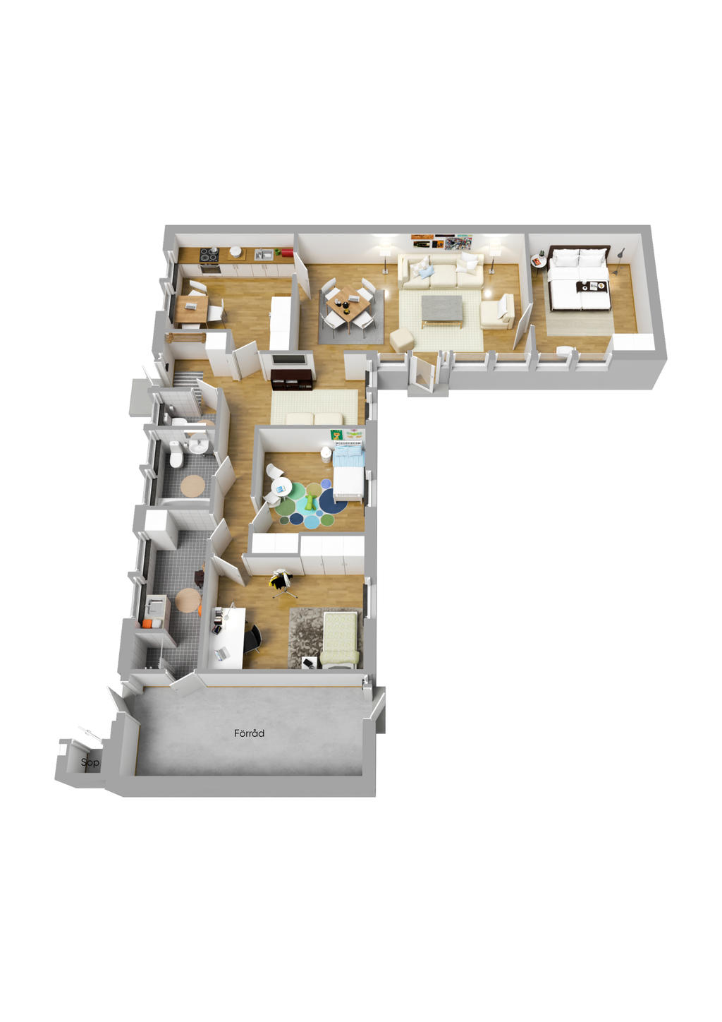 Planlösning 3D