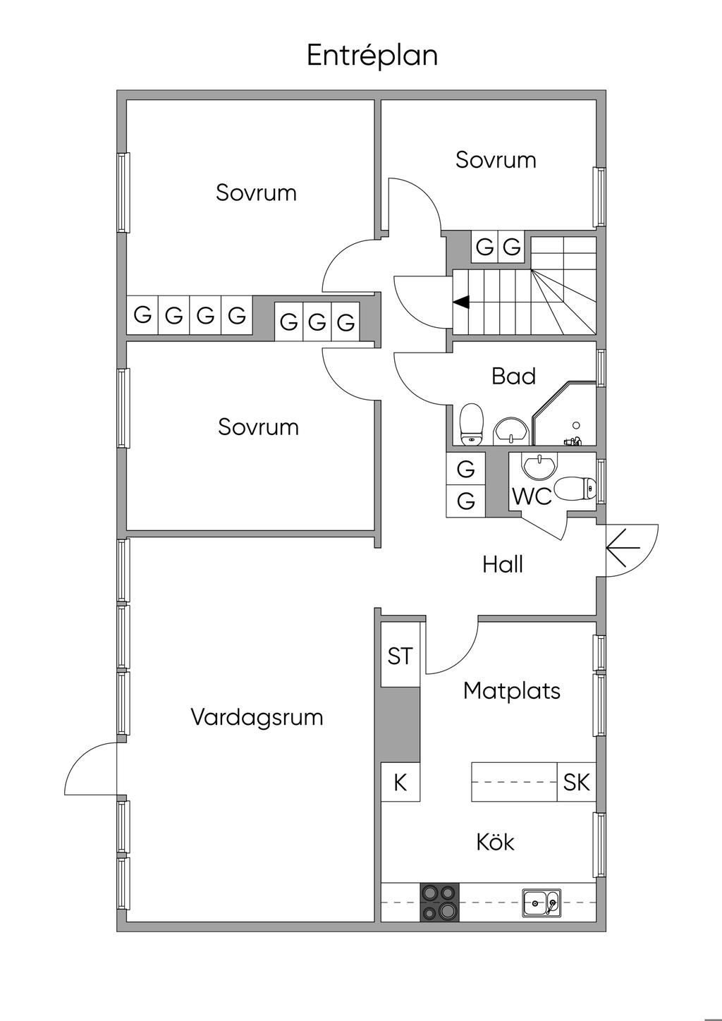 Planritning entréplan