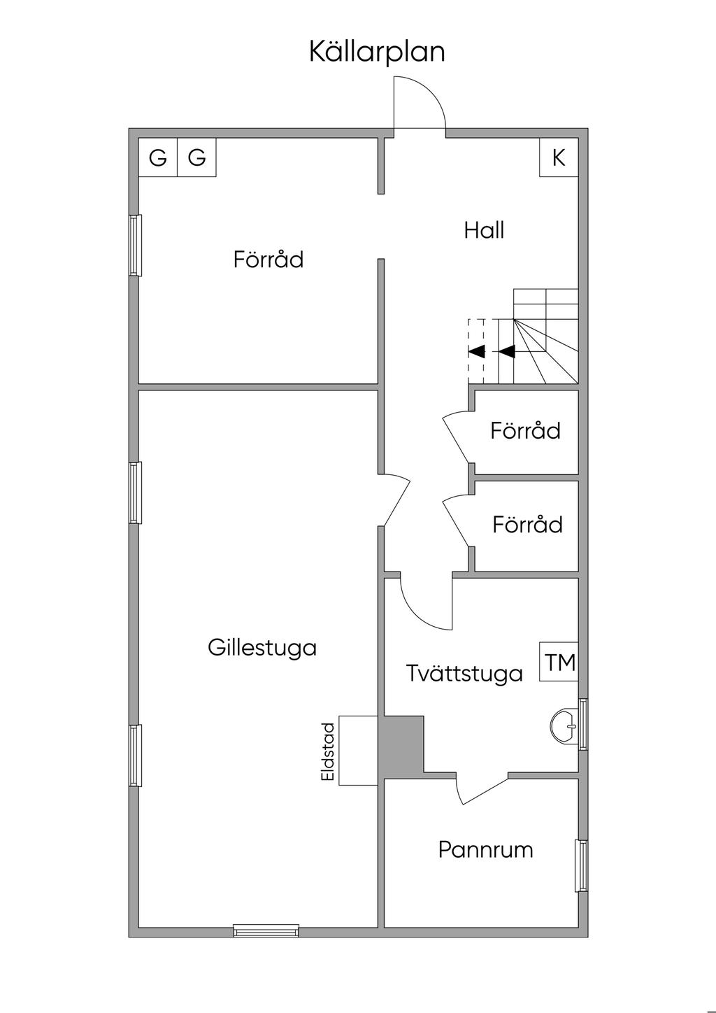 Planritning källare