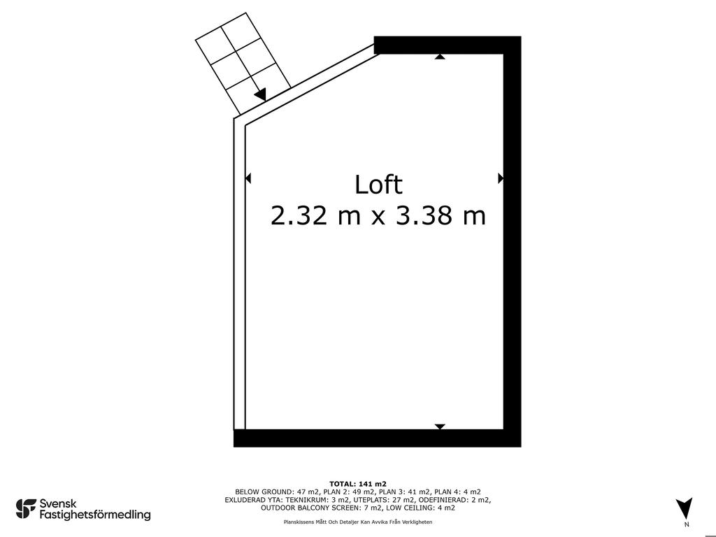 Planritning plan loft