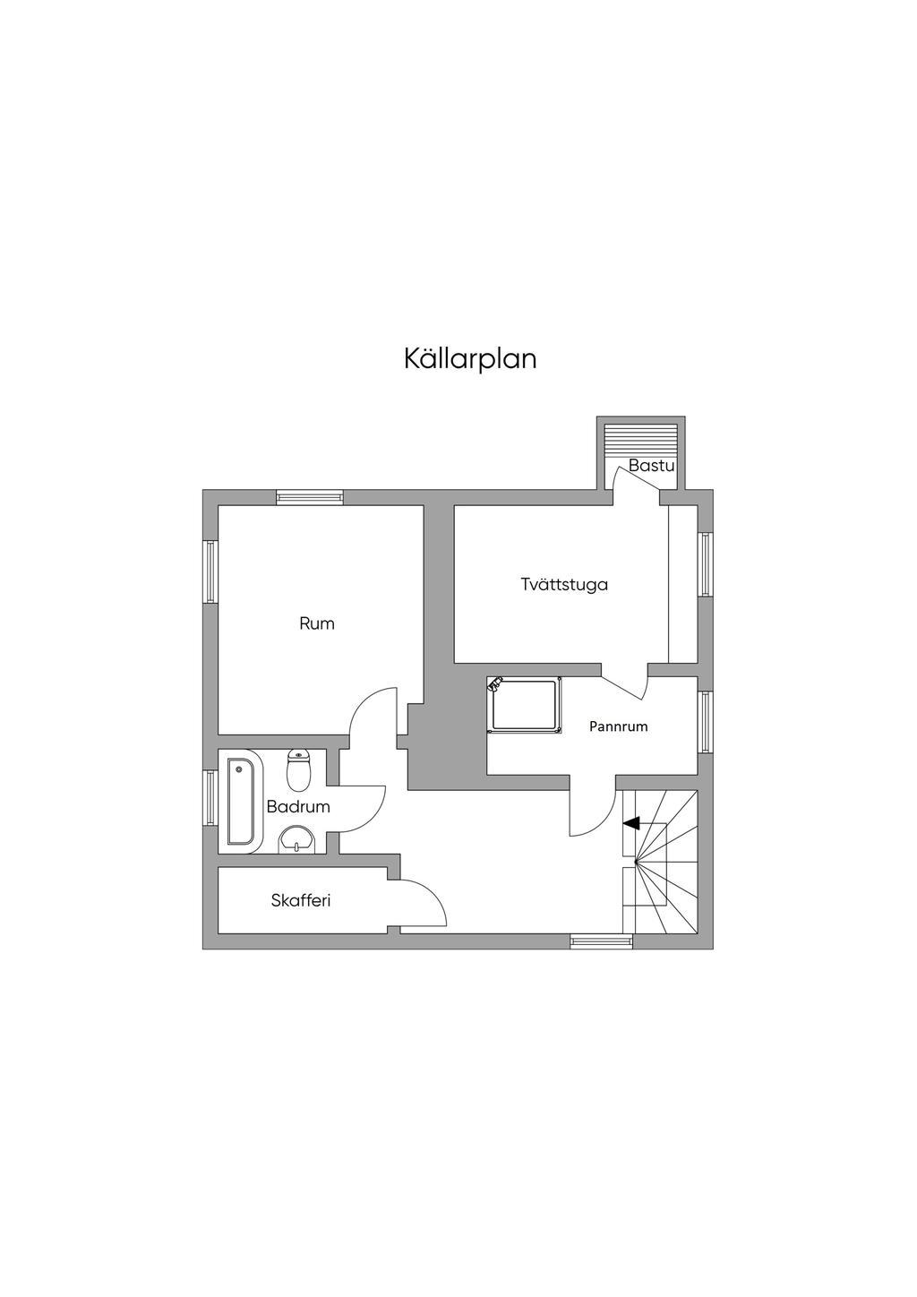 Planlösning källarplan