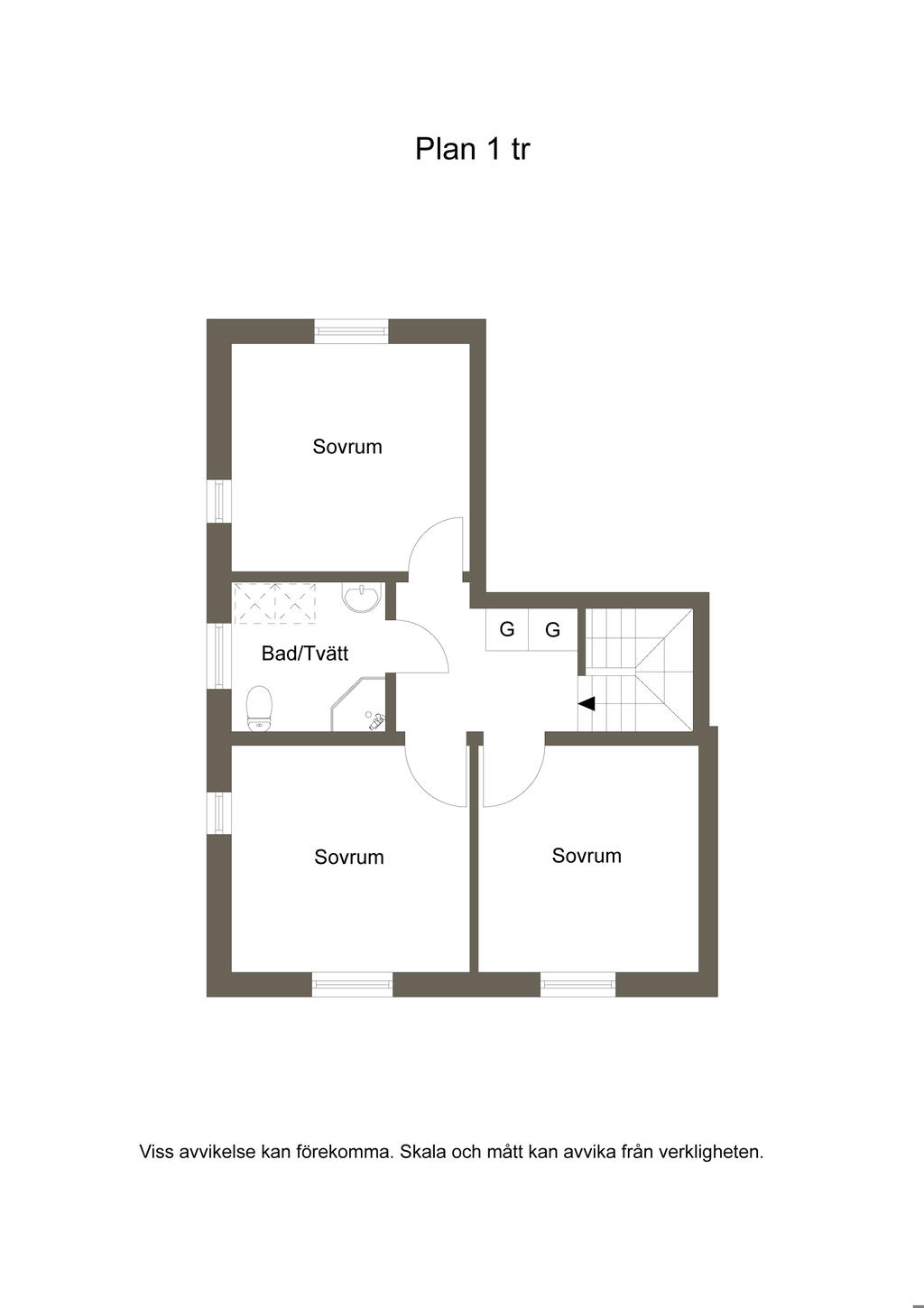 Planlösning övre plan
