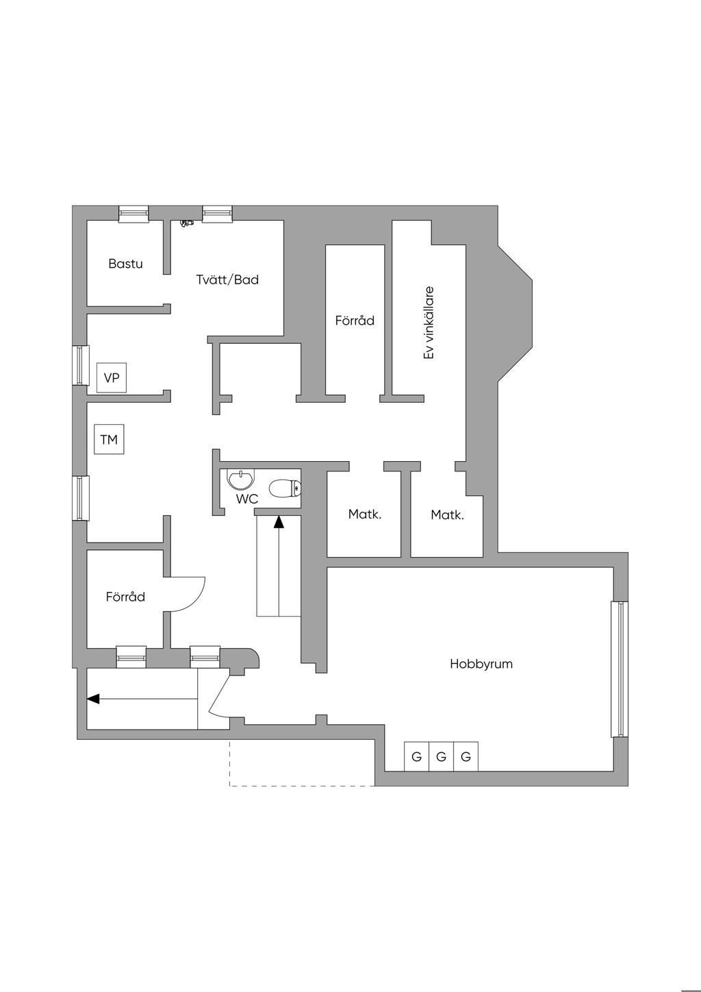 Planlösning källare