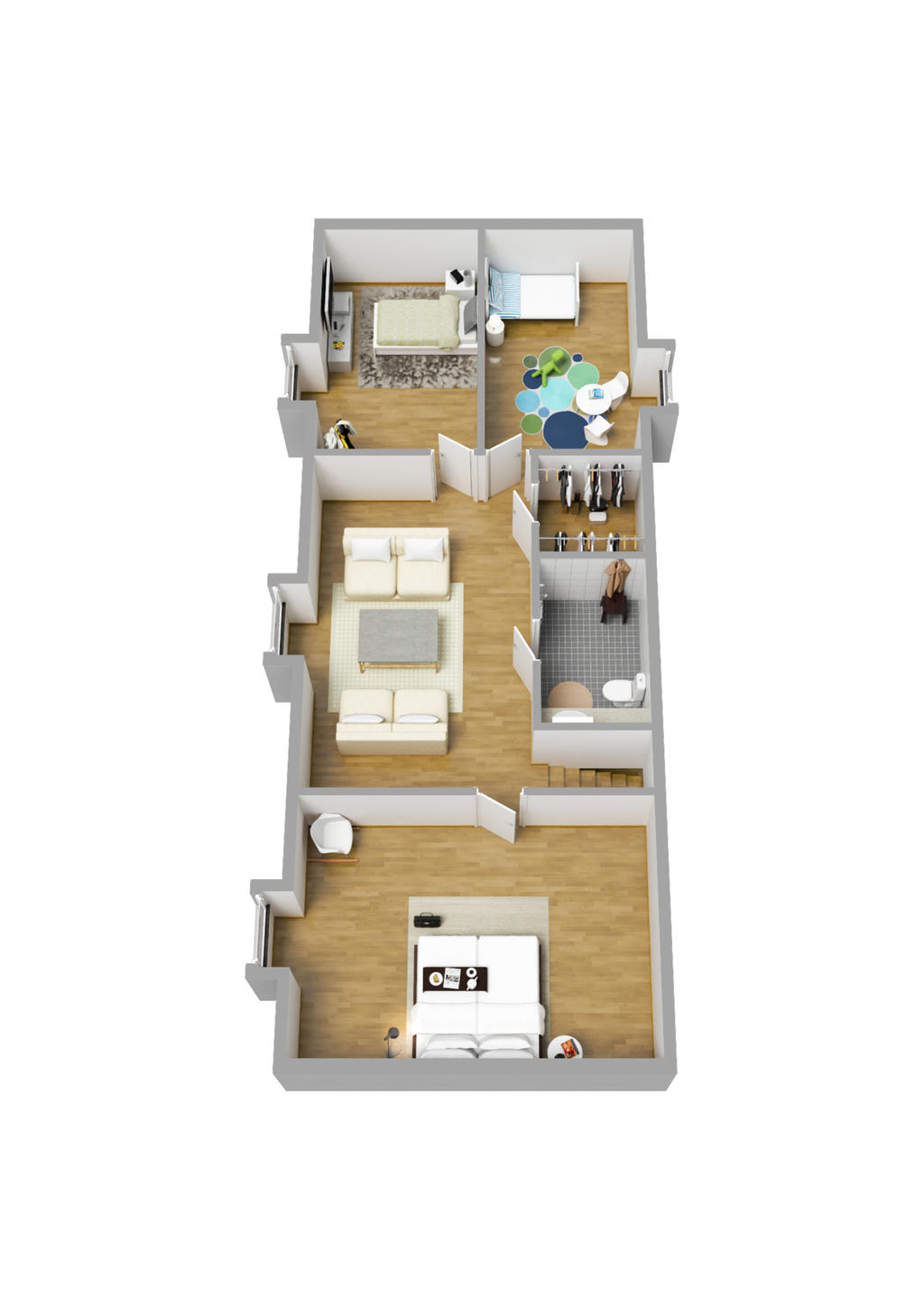 3D-skiss övre plan