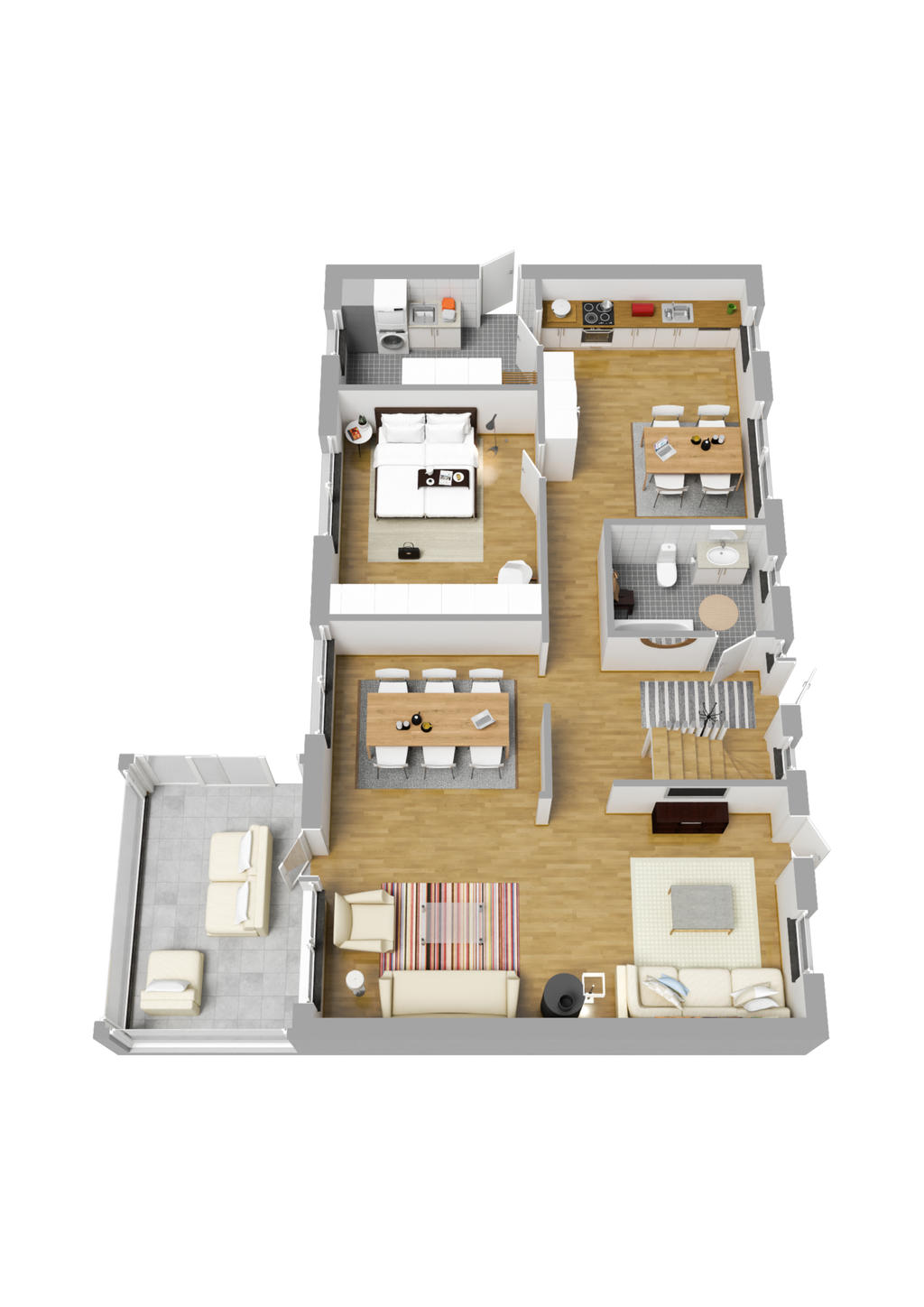 3D-skiss entréplan