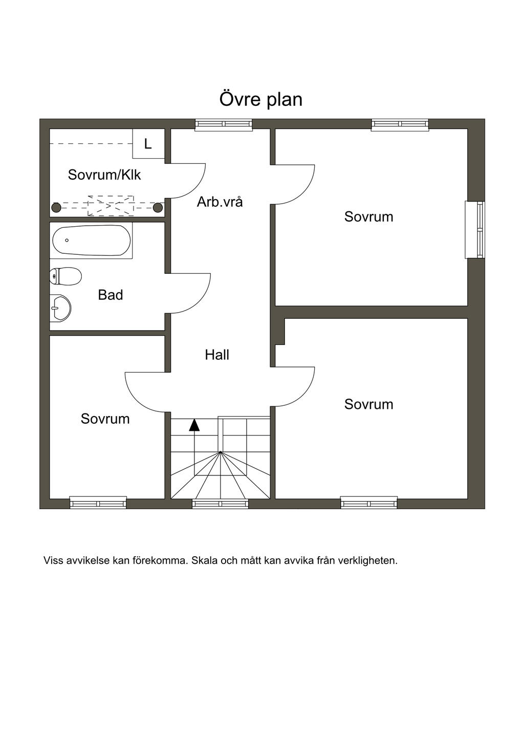 Planlösning övre plan