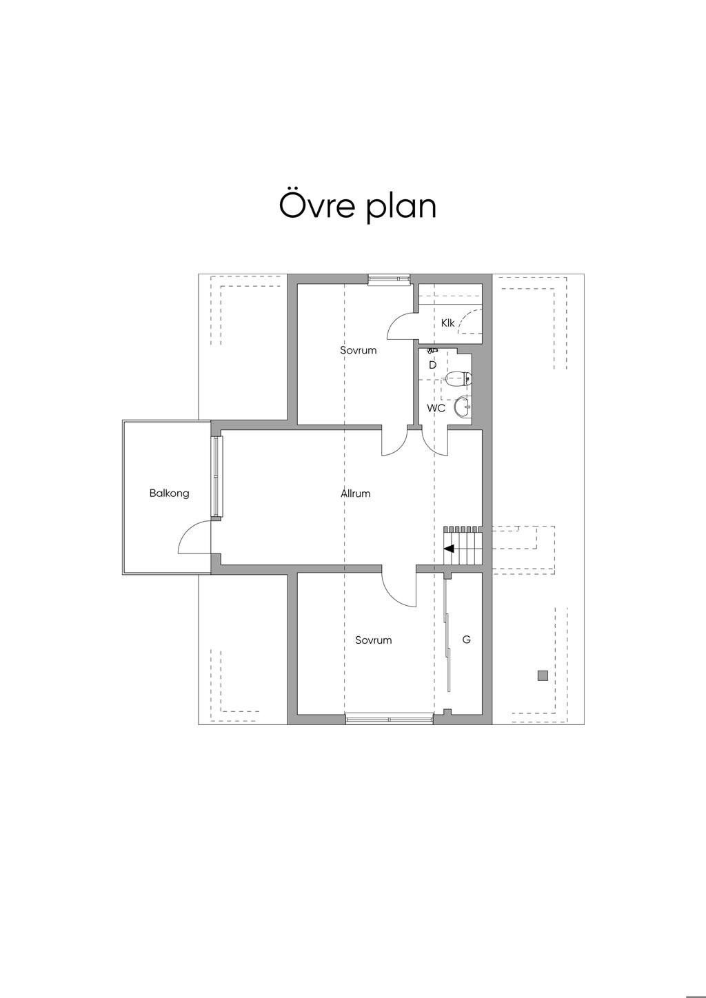 Planlösning övre plan