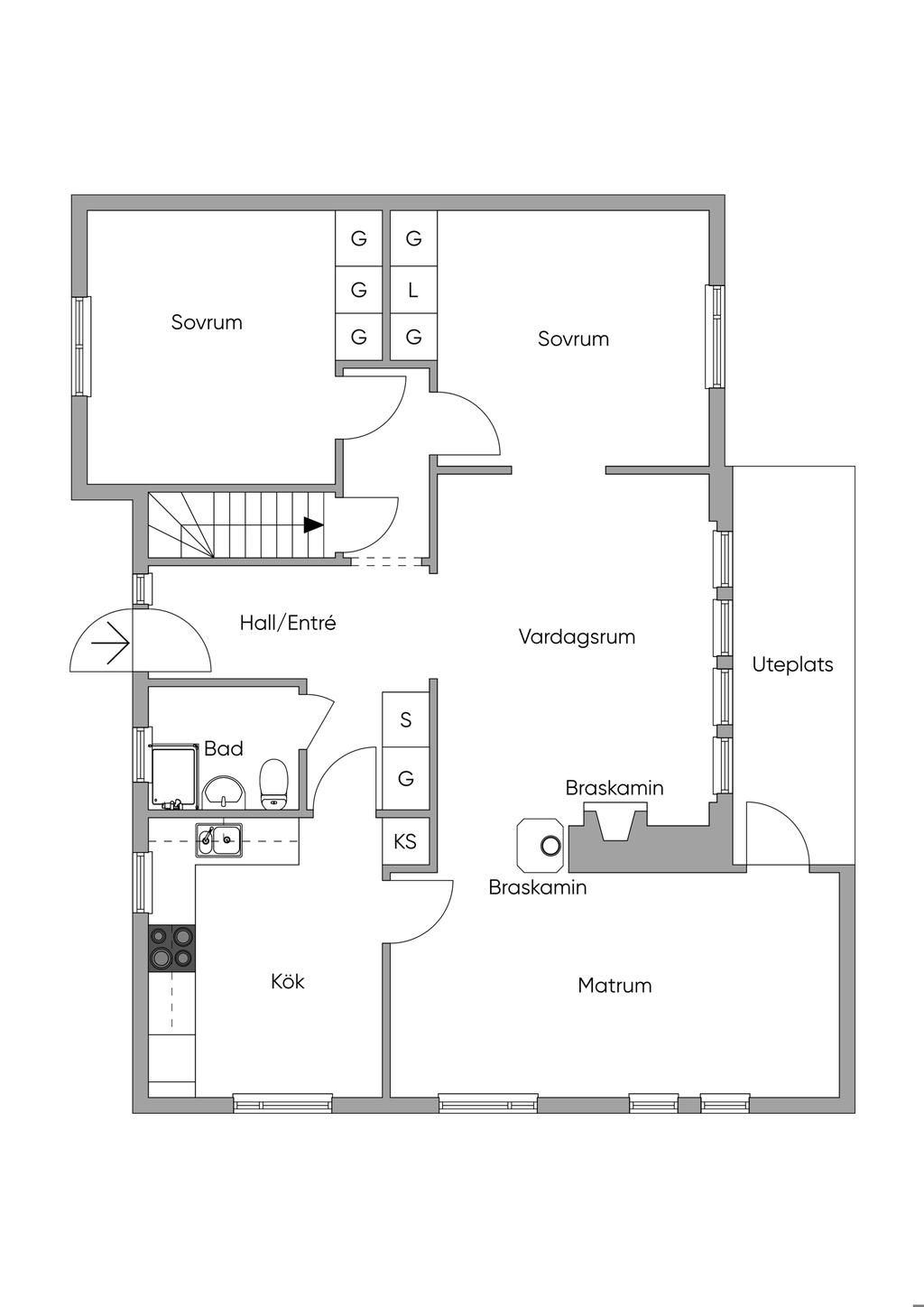 Planritning bottenplan