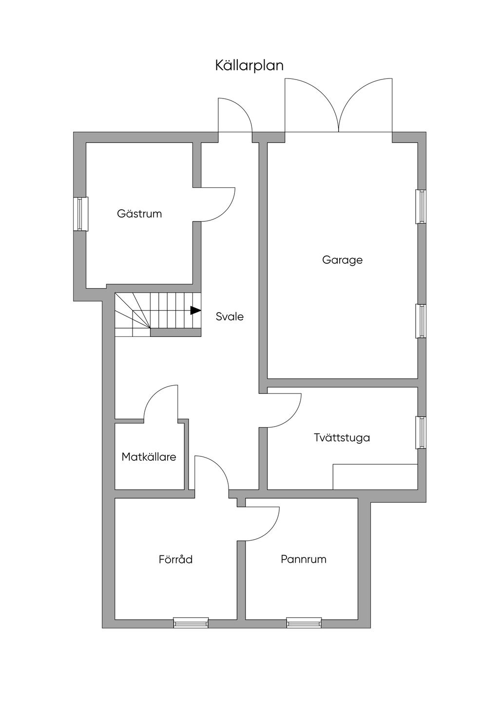 Planritning källarplan