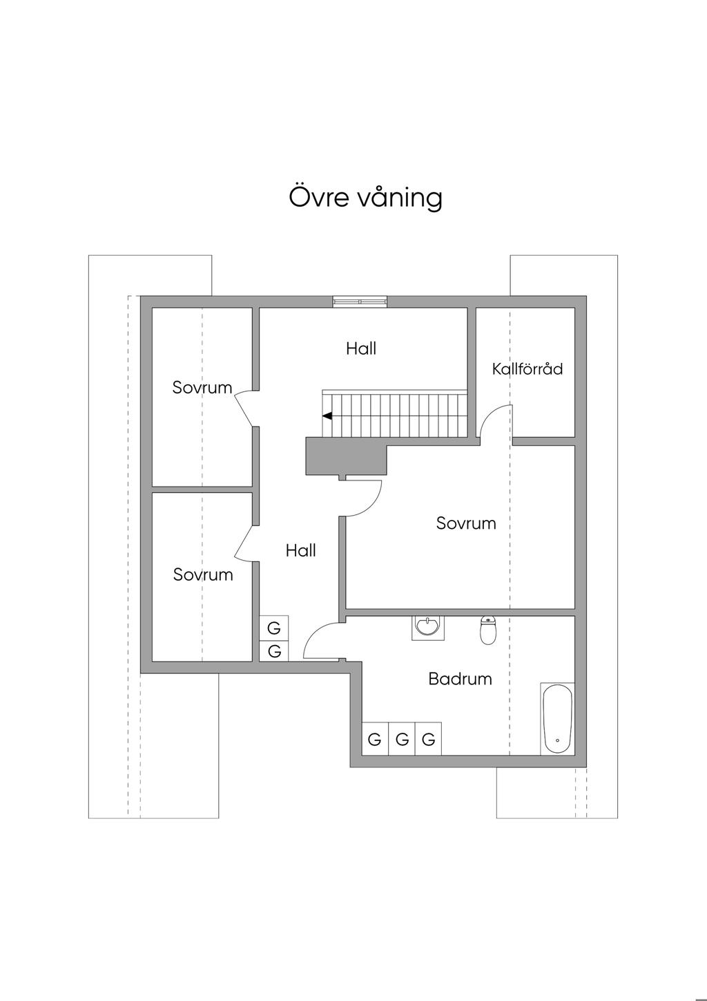 Planlösning övre plan