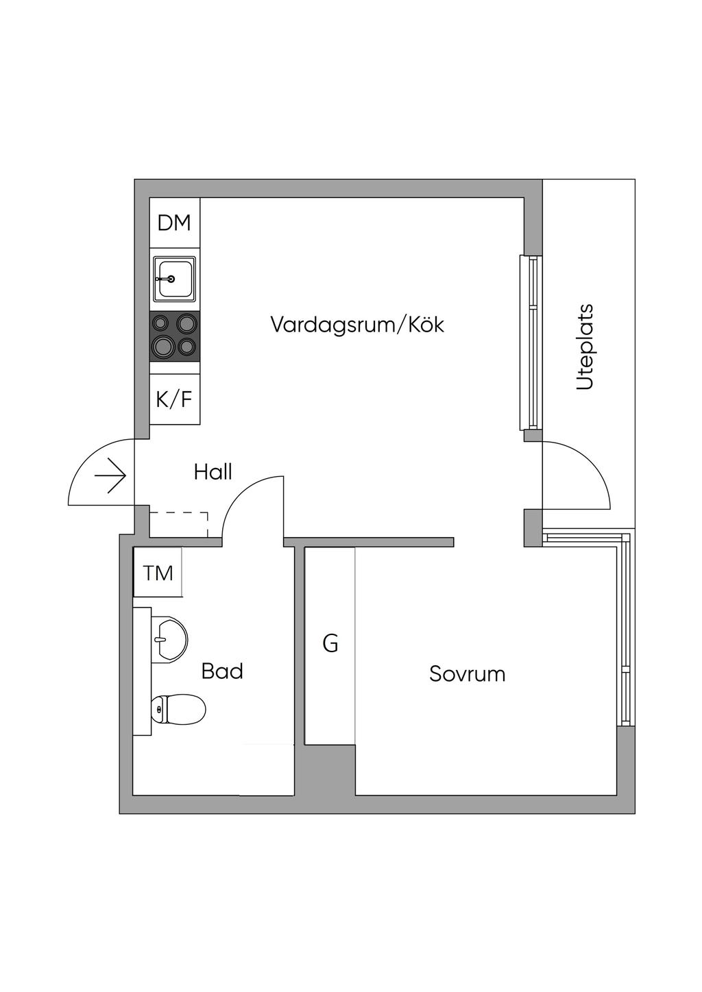 Alternativ planlösning (Möjlig 2:a)
