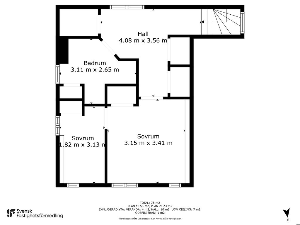 Planlösning övre plan