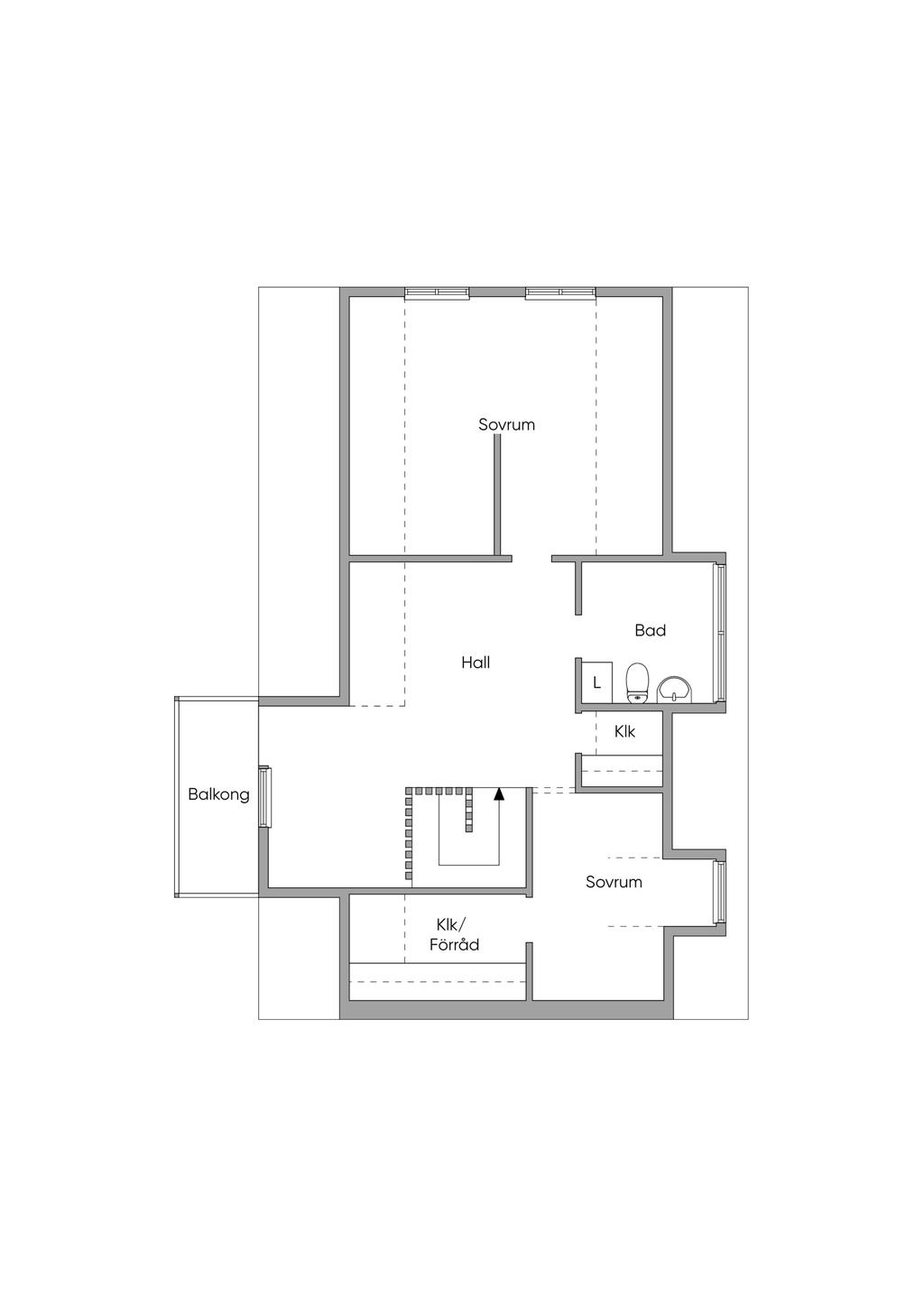 Planlösning övre plan