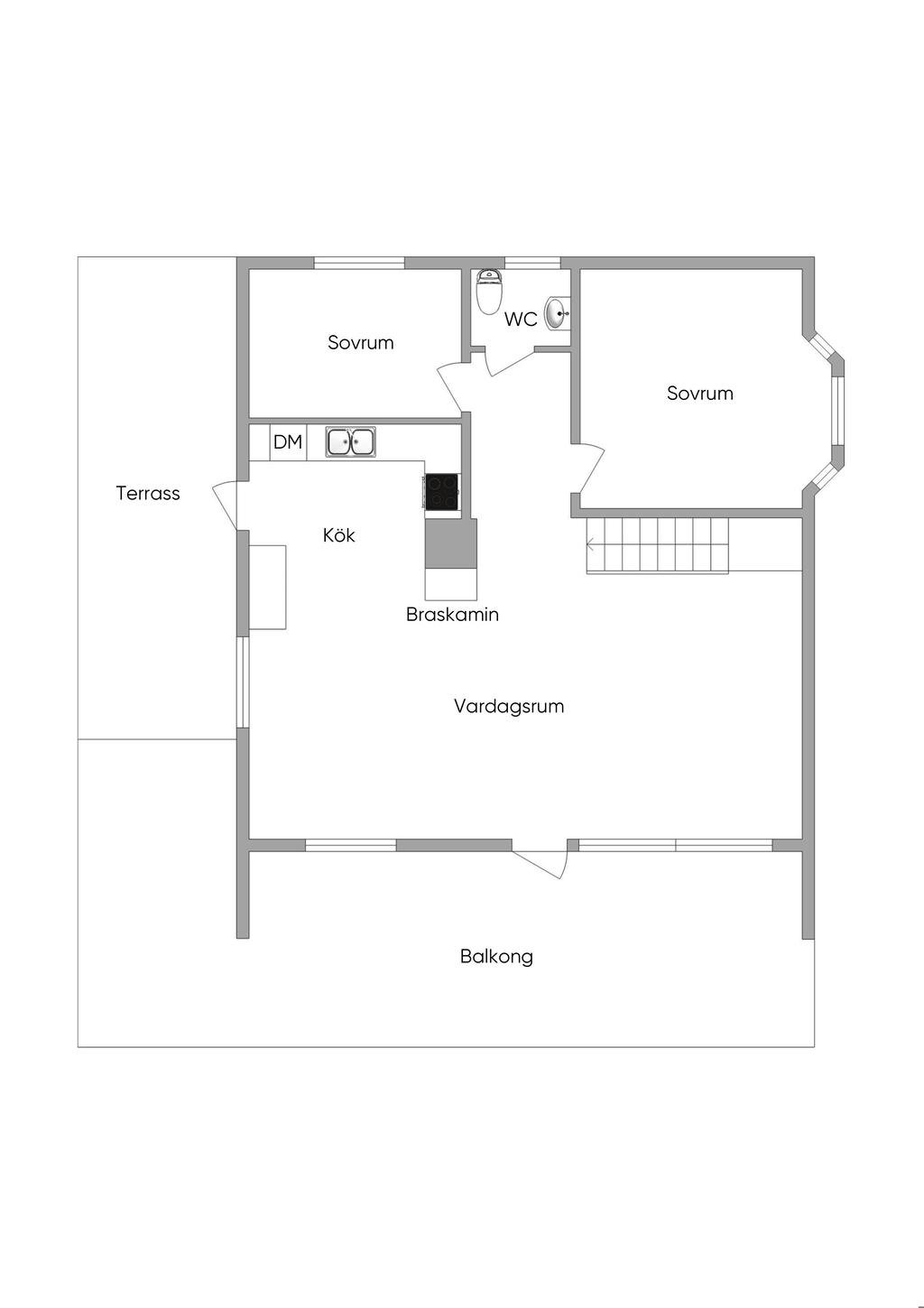 Planlösning mellanplan.
