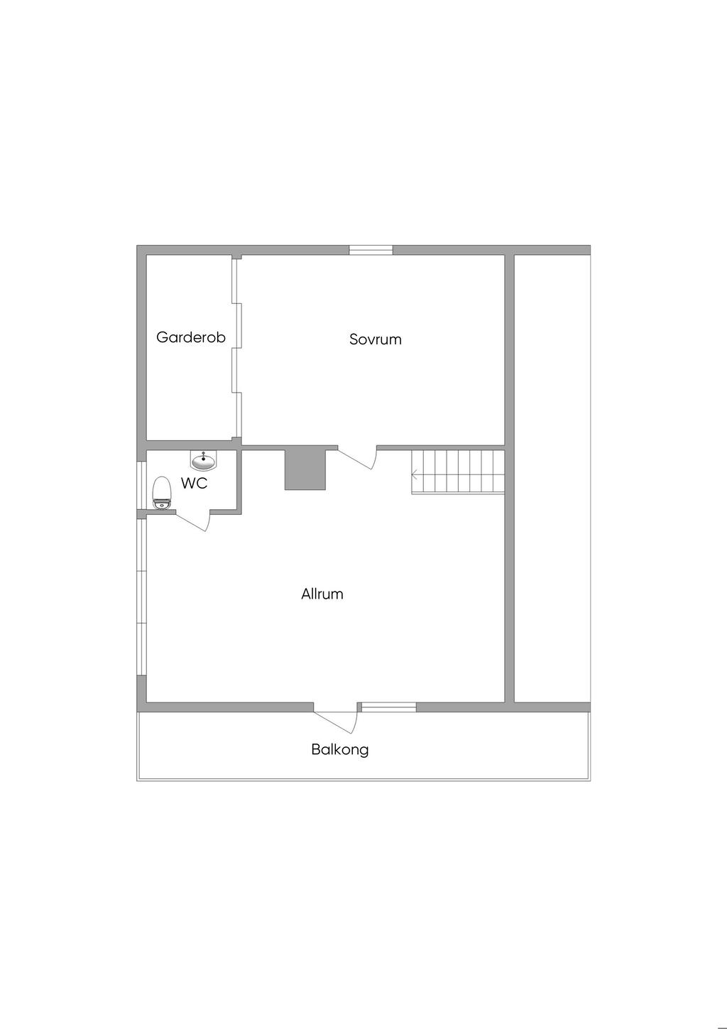 Planlösning övre plan.