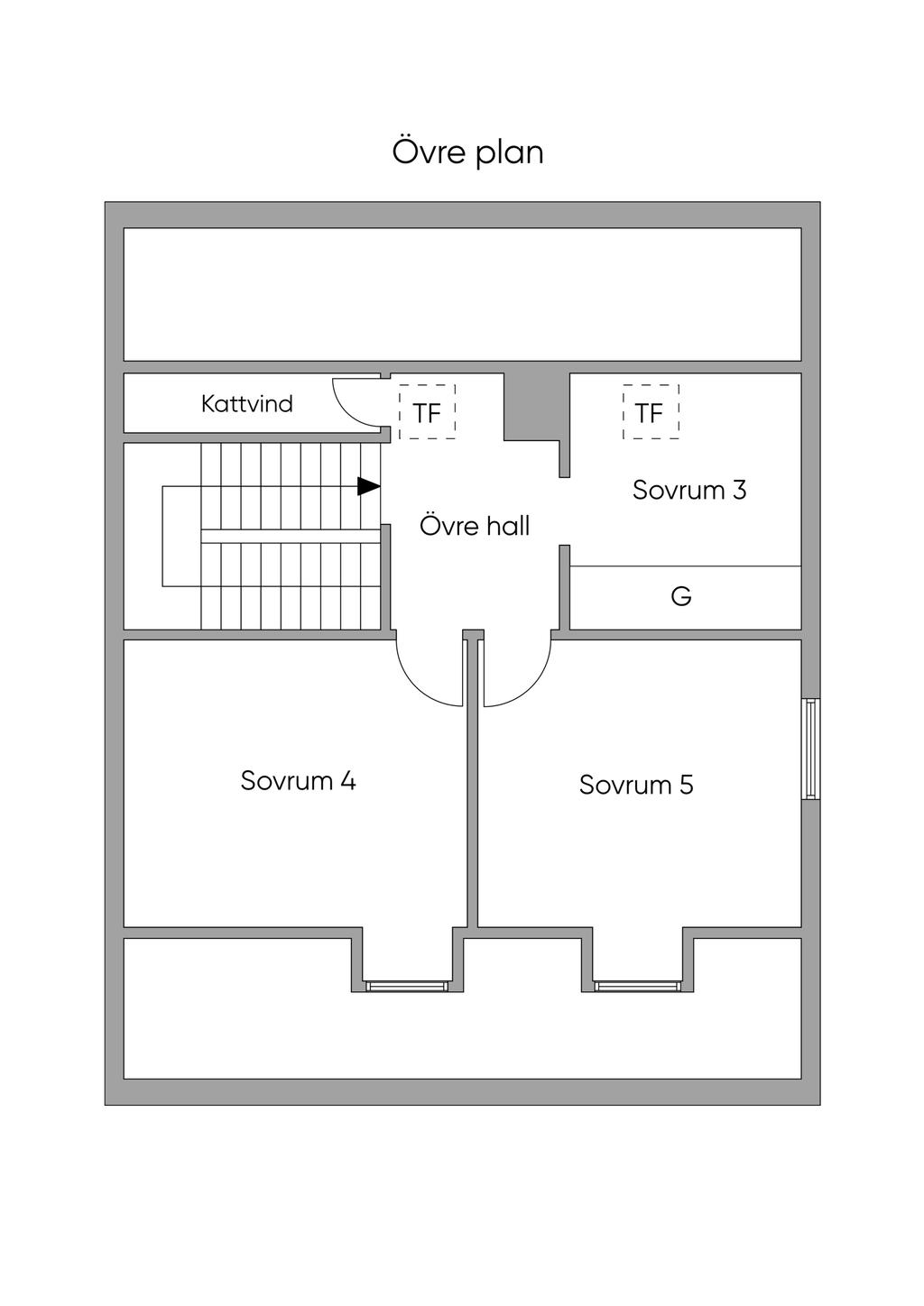 Planlösning övre plan