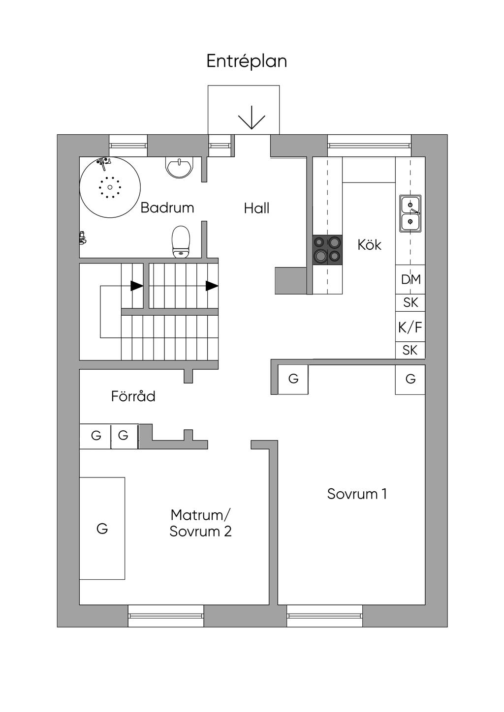 Planlösning entréplan