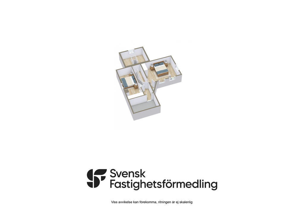 Planritning övervåning 3D