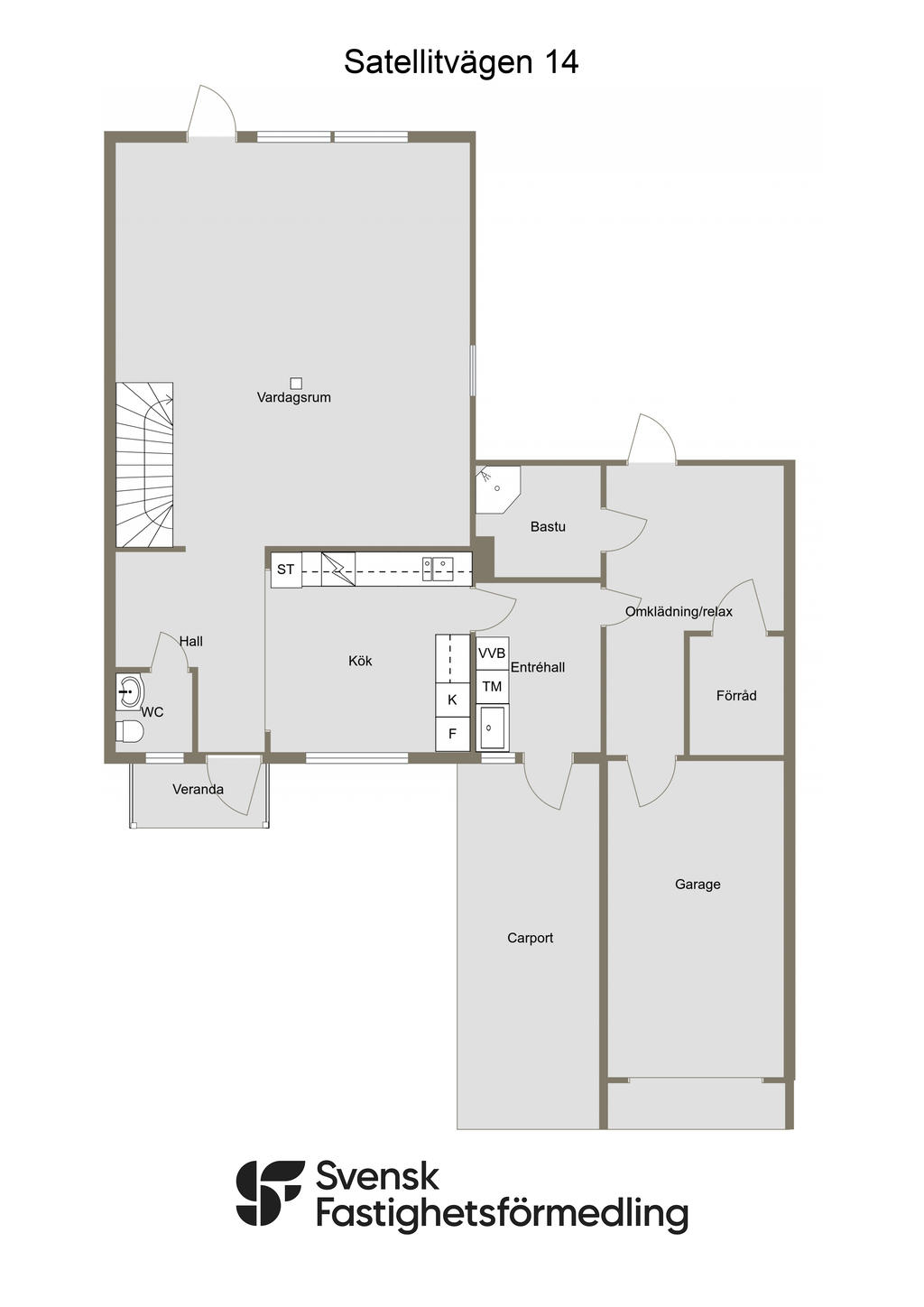 Satellitvägen 14 - 2D - Ritning Entréplan