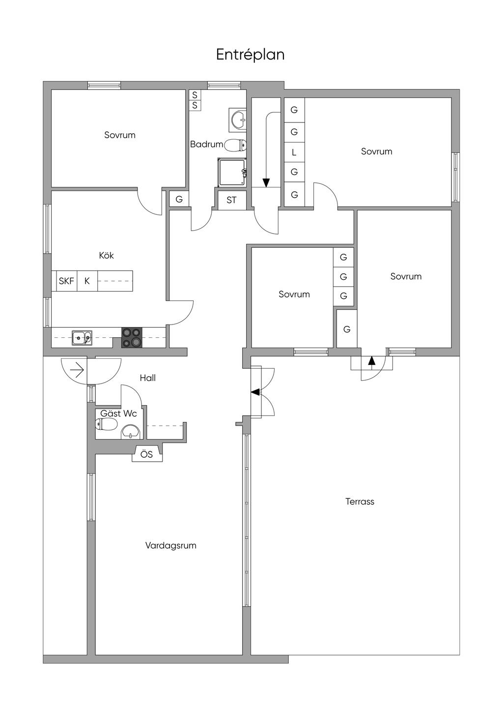 Planskiss, Entréplan 2D