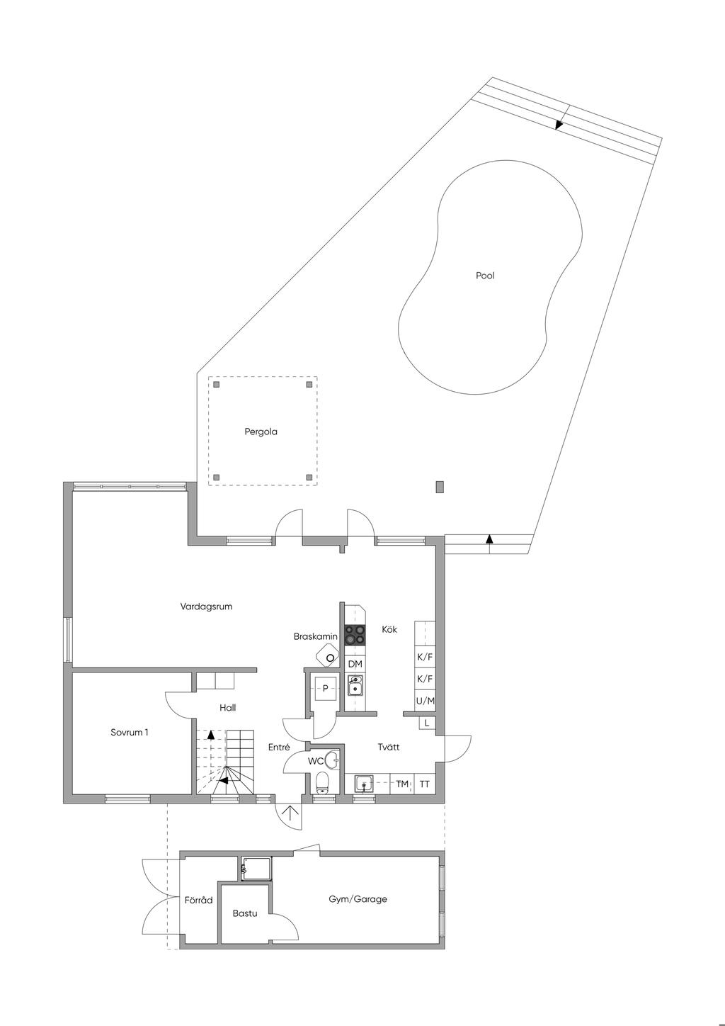 Entréplan, skiss
